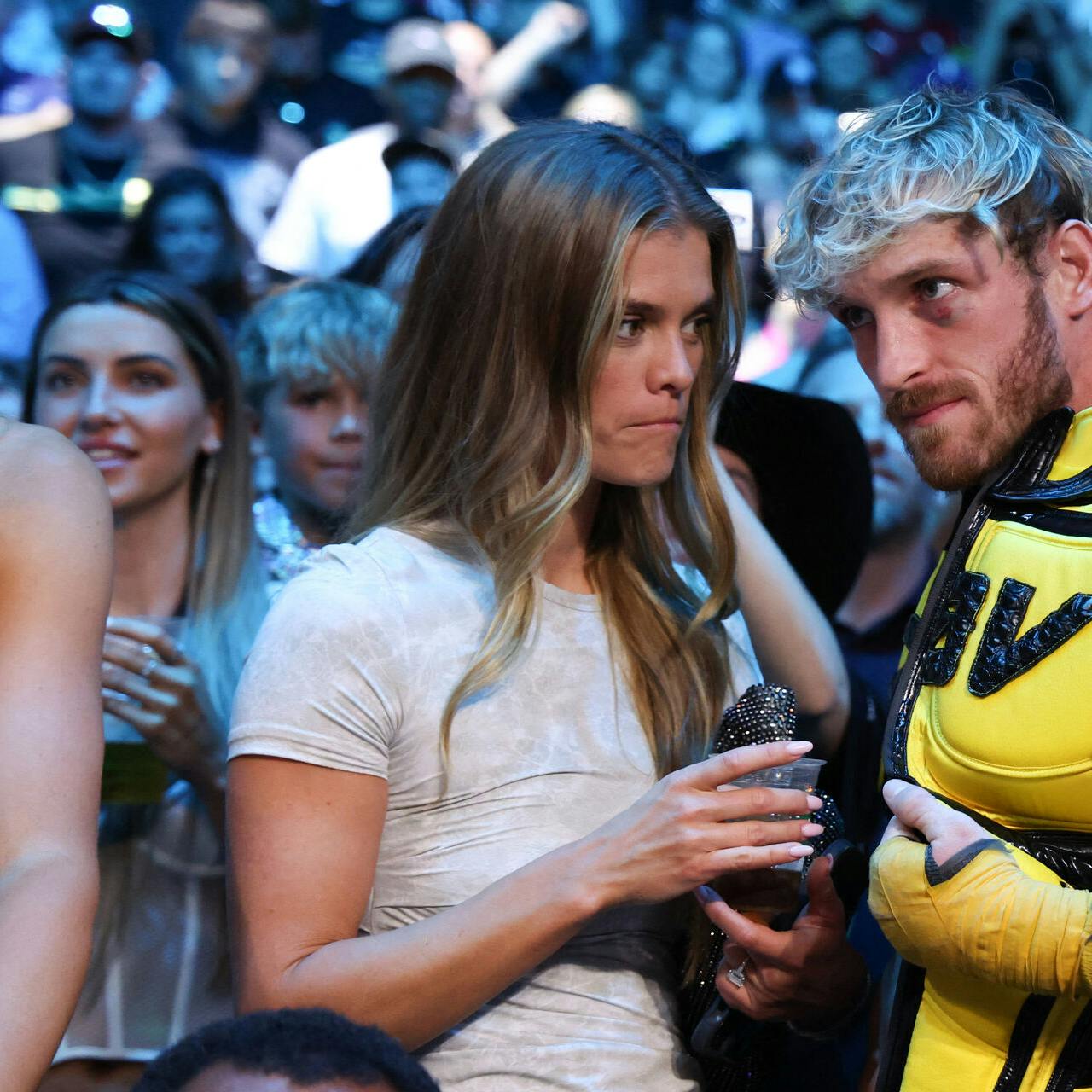 Nina Agdal og Logan Paul.