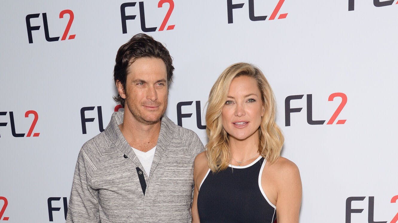 FABLETICS co-founder Kate Hudson and FL2 spokesperson Oliver Hudson participate in the official launch of FL2 Active Wear by FABLETICS at the Gramercy Park Hotel on Thursday, June 4, 2015, in New York. (Photo by Evan Agostini/Invision/AP)