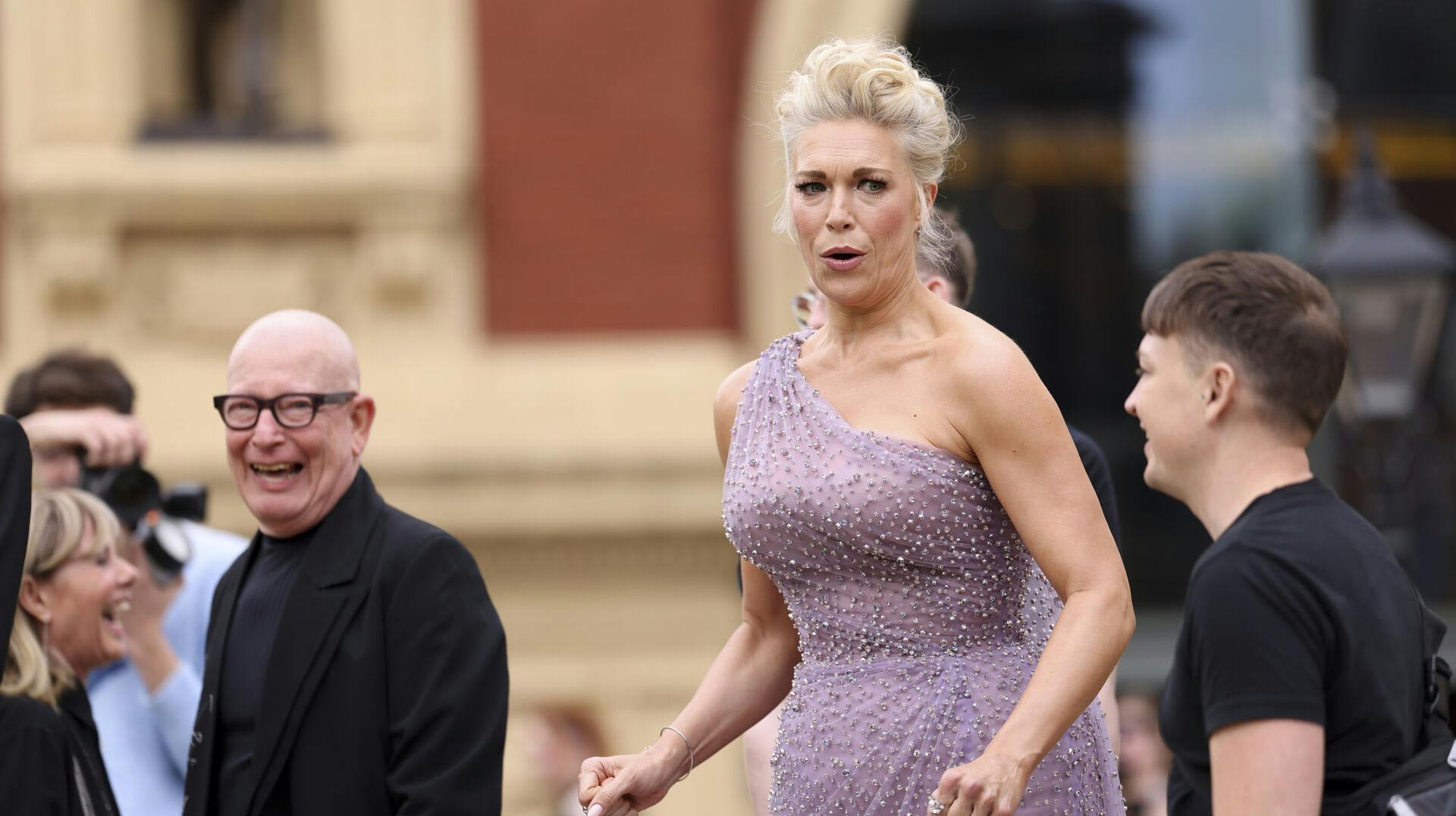 Hannah Waddingham poses for photographers upon arrival at the Olivier Awards on Sunday, April 14, 2024, in London. (Photo by Vianney Le Caer/Invision/AP)