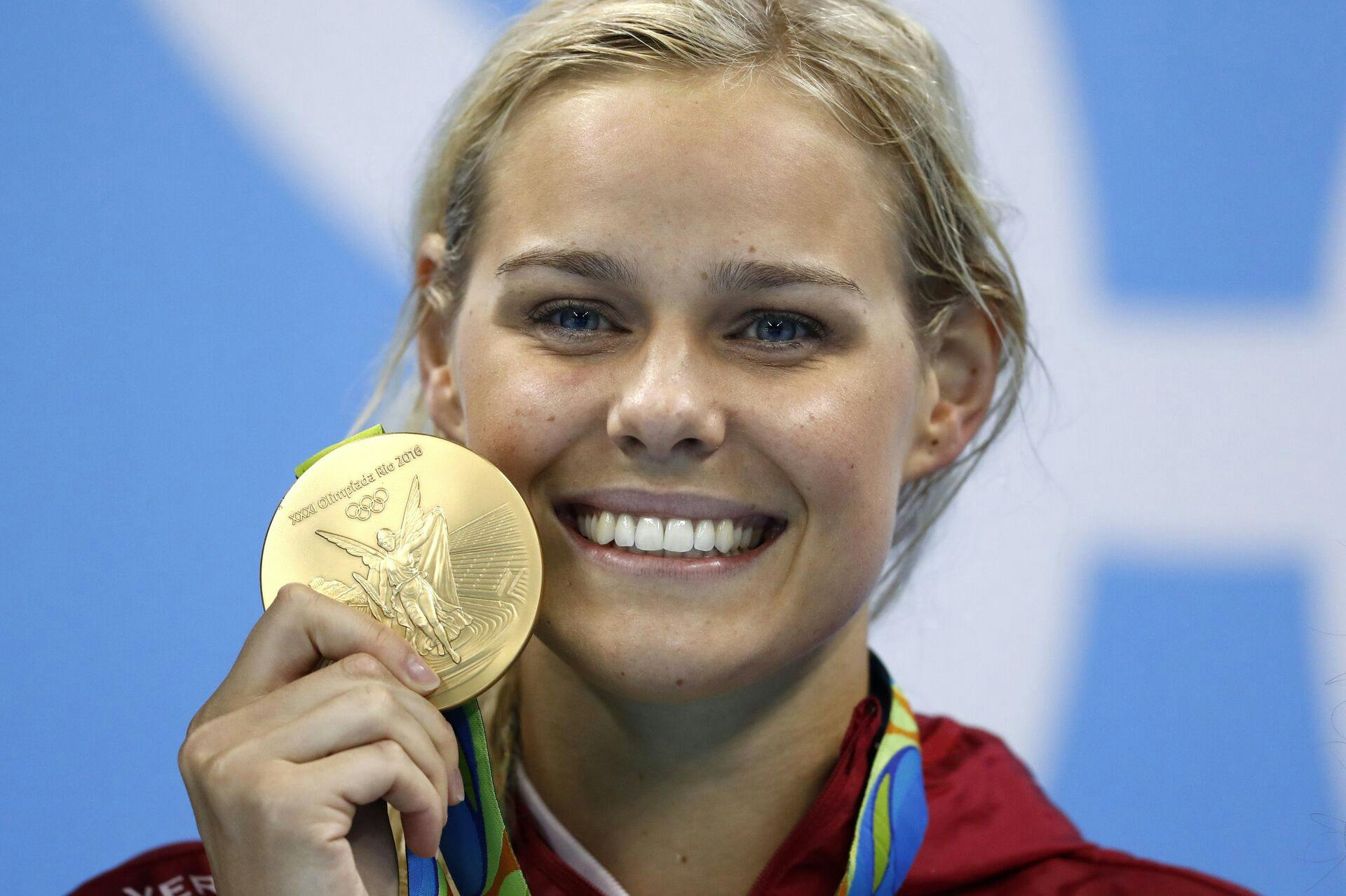 Pernille Blume vandt OL-guld i 50 meter fri i Rio i 2016.&nbsp;&nbsp;