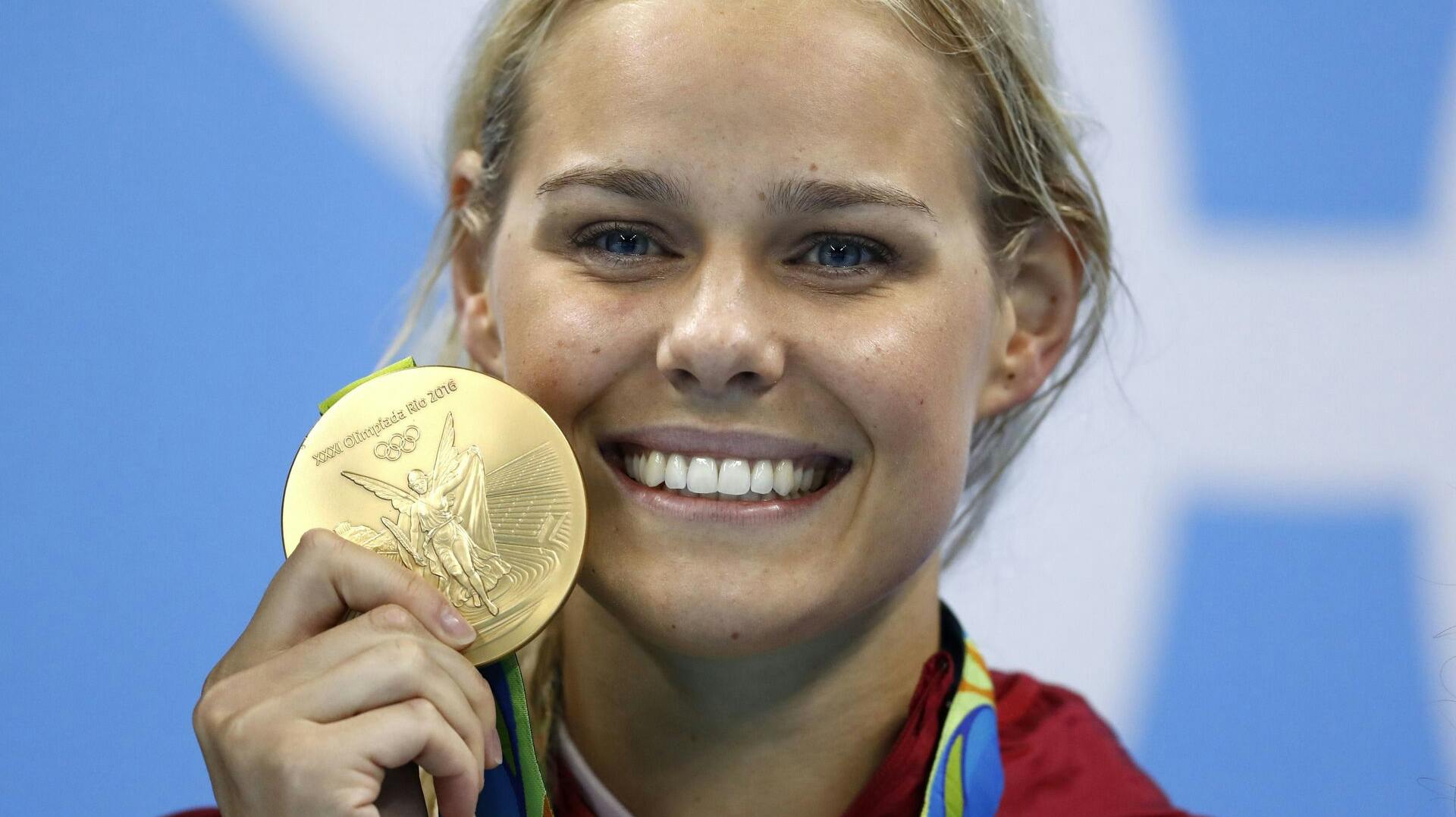 Pernille Blume vandt OL-guld i 50 meter fri i Rio i 2016. 