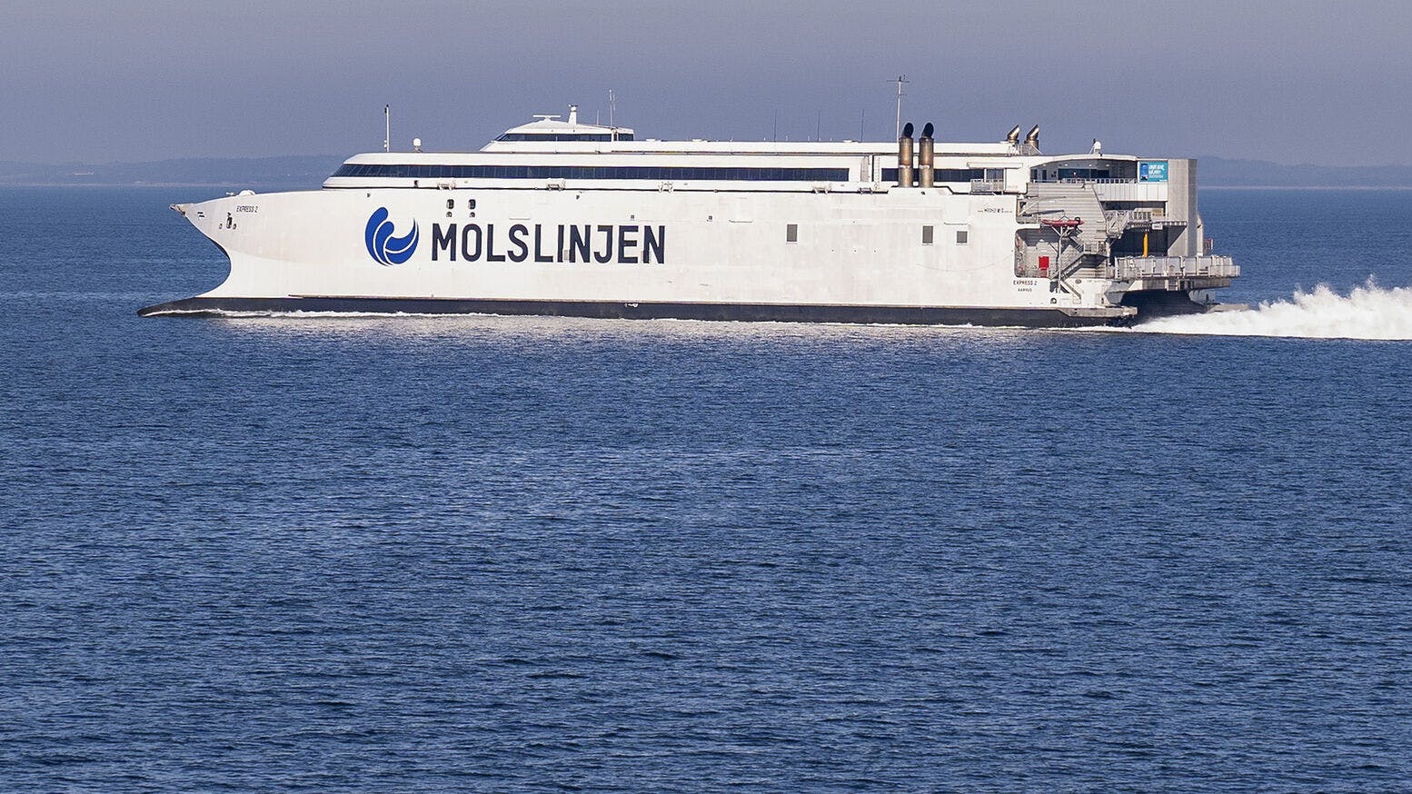 Molslinjen, Express 2 færge på Kattegat, 9. marts 2021.
