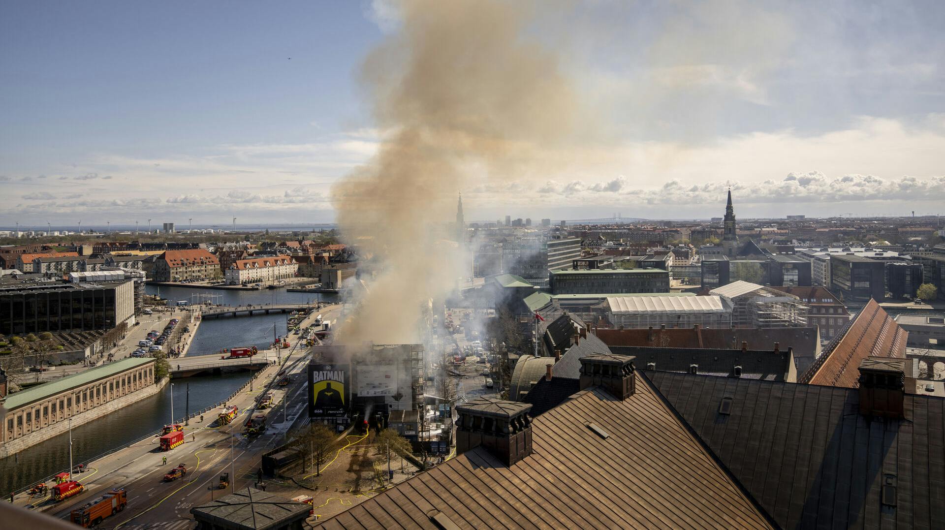 Børsen i brand tirsdag den 16. april.&nbsp;