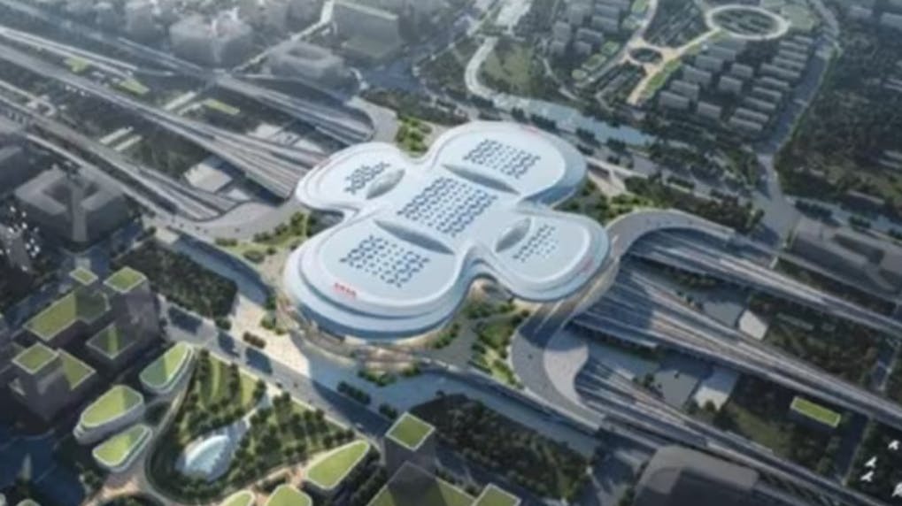En storby i Kina skal have ny togstation – og designet vækker en hel del opsigt, for ligner togstationen ikke noget hygiejnerelateret?