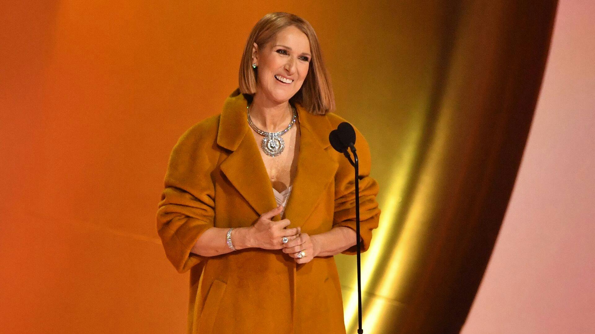 Céline Dion til Grammy Awards i Los Angeles 4. februar 2024.