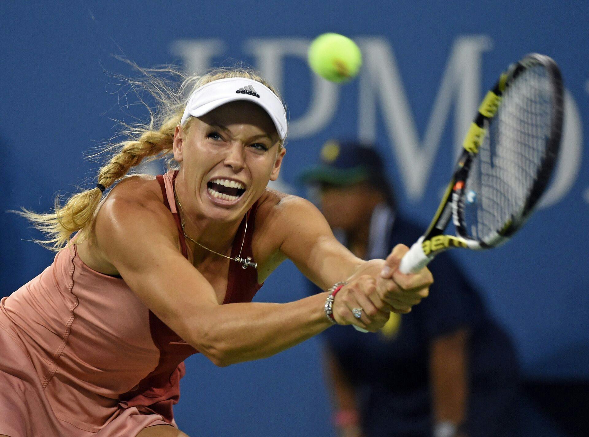 Sådan så det ud i 2014, hvor Caroline Wozniacki kæmpede mod Sara Errani i US Open.