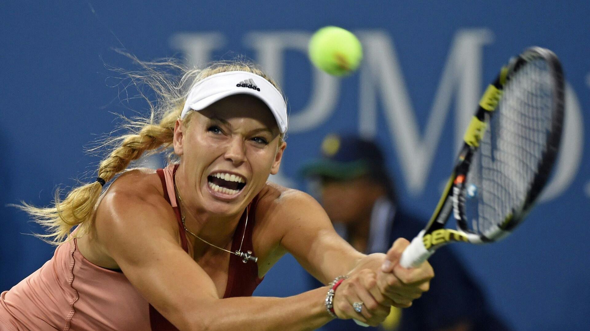 Sådan så det ud i 2014, hvor Caroline Wozniacki kæmpede mod Sara Errani i US Open.