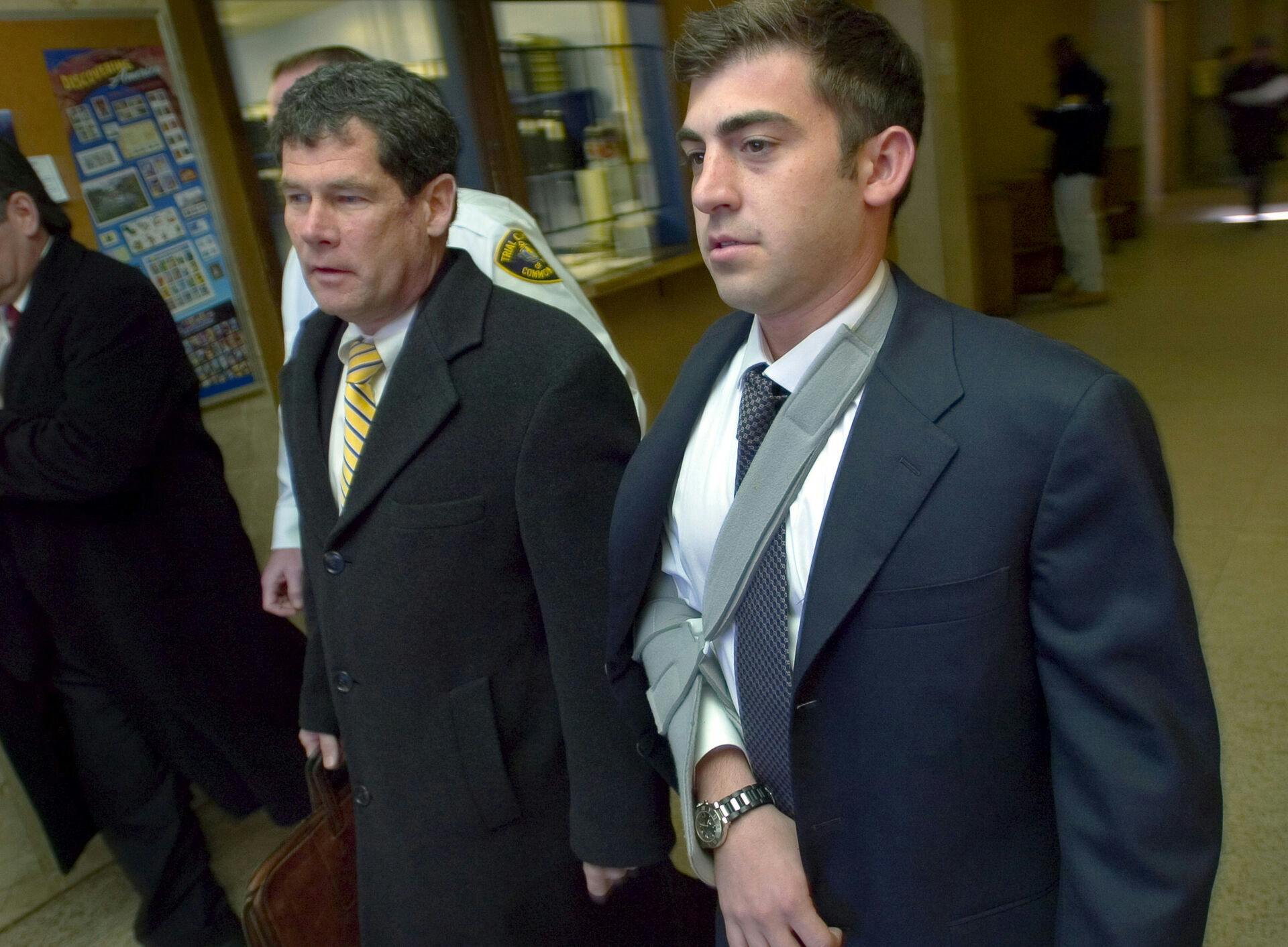 I 2006 var Paolo Liuzzo, dengang 24, i store problemer med det amerikanske retsvæsen efter en sag om et dødeligt slagsmål. Her ses han i retten.