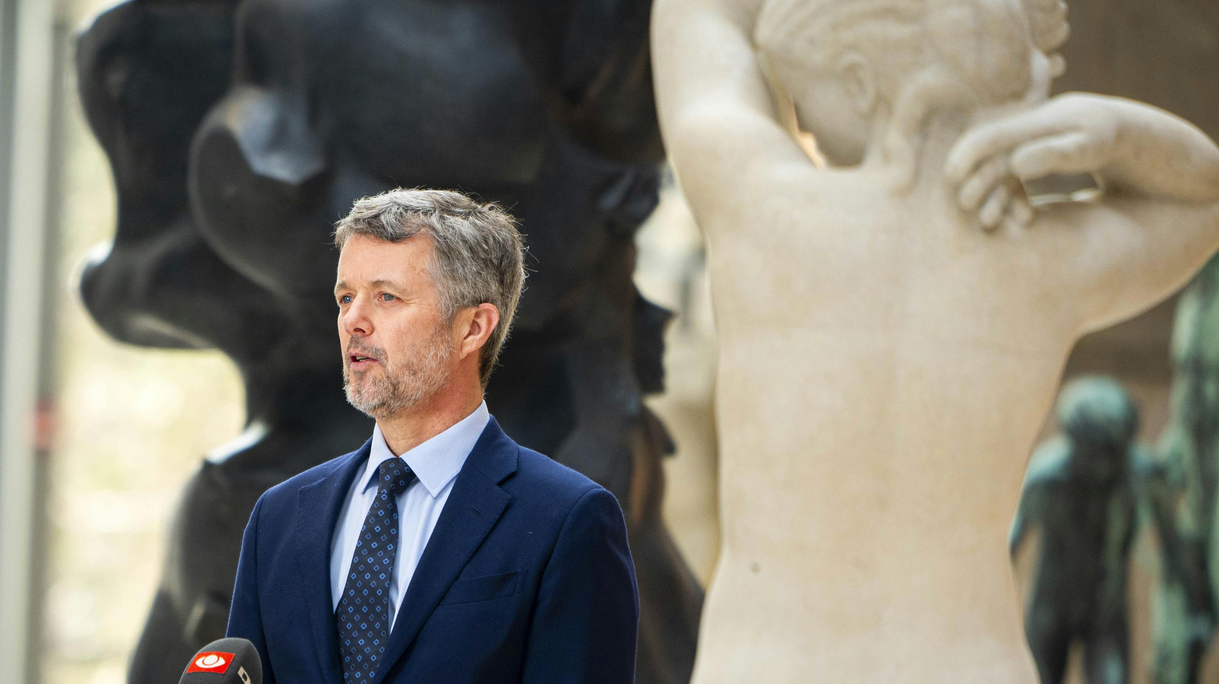 Kong Frederik fotograferet da han deltog i lanceringen af Danish Centre for AI Innovation på Statens Museum for Kunst i marts.