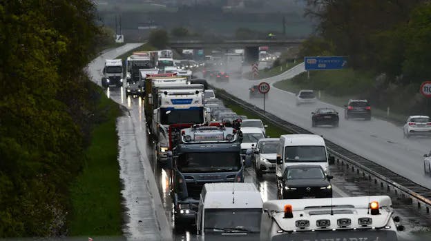 Sådan ser trafikken ud på motorvejen.