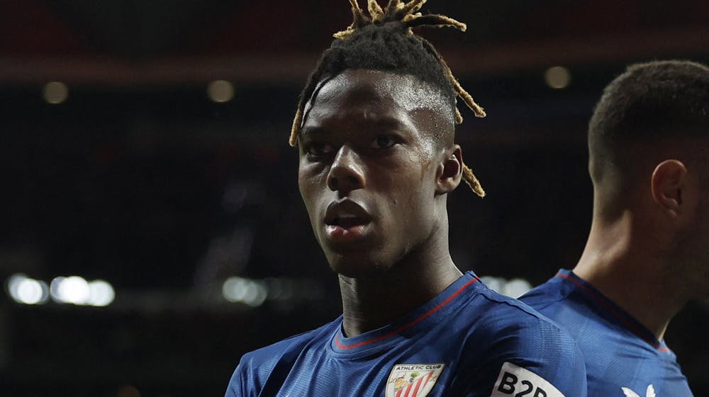 Nico Williams scorede Athletic Clubs eneste mål i 1-3-nederlaget til Atletico Madrid.