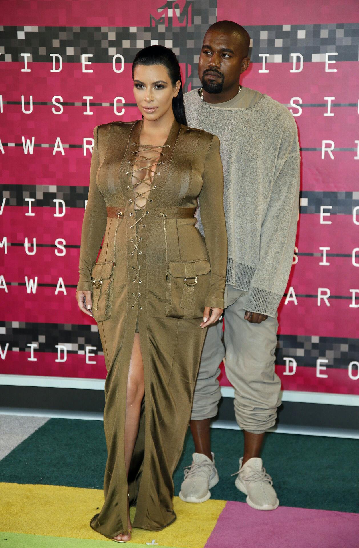 Kim Kardashian og Kanye West.