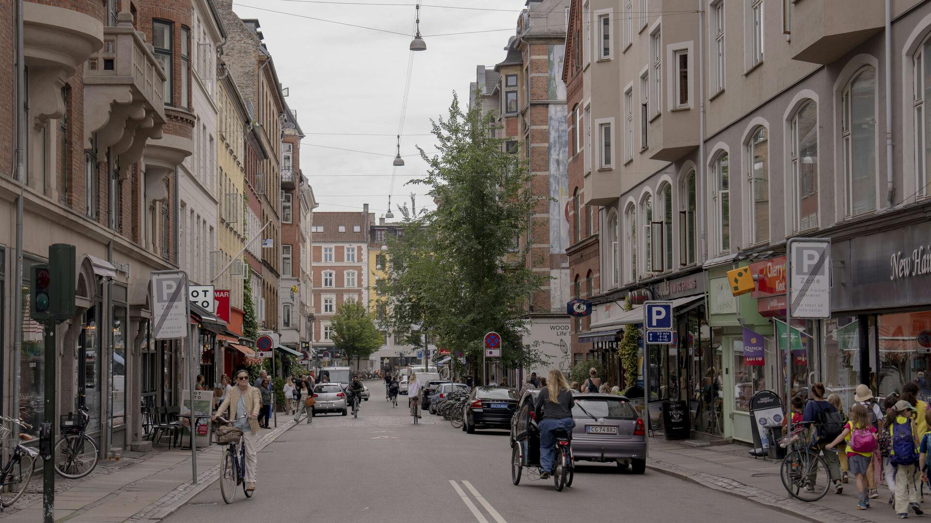 Værnedamsvej. Gaden er opkaldt efter en værtshusejer, Werner Dam, - og deler sig mellem København og Frederiksberg Her set fra Gl.Kongevej
