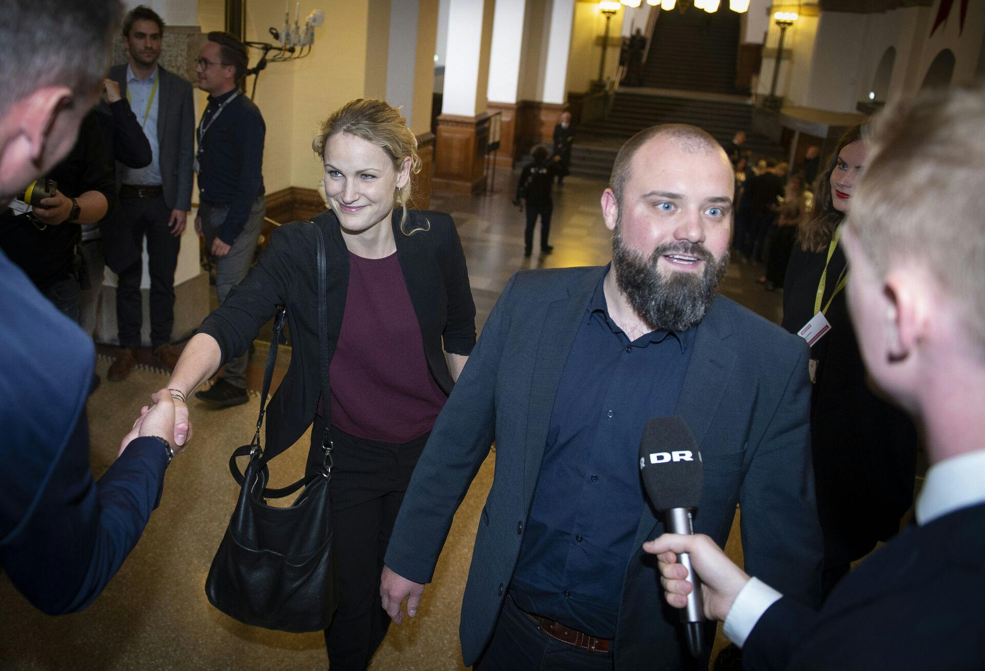 Valgfest hos Enhedslisten med Pernille Skipper og Nikolaj Villumsen under Europa-Parlamentsvalget 2019.