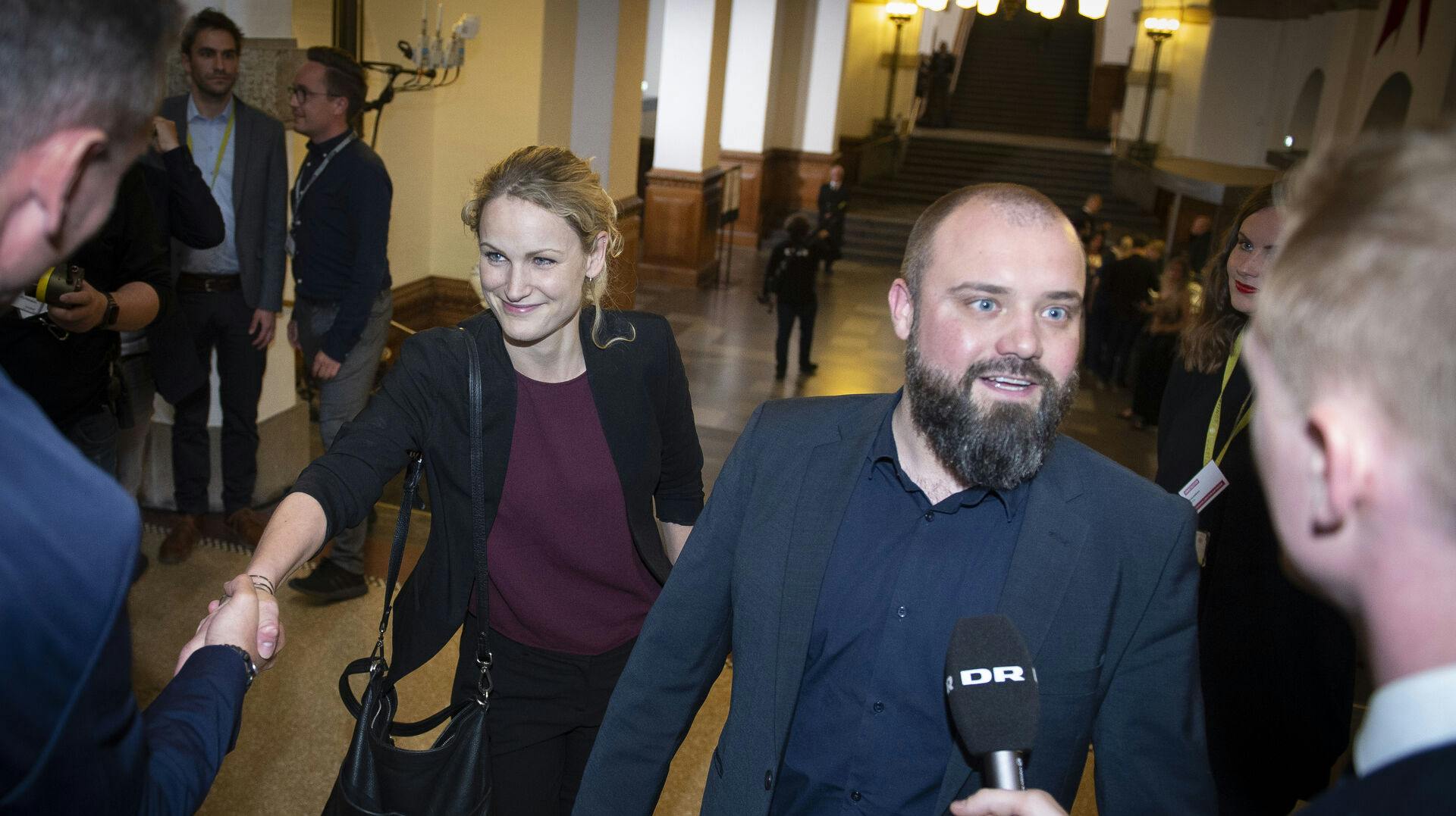 Valgfest hos Enhedslisten med Pernille Skipper og Nikolaj Villumsen under Europa-Parlamentsvalget 2019.