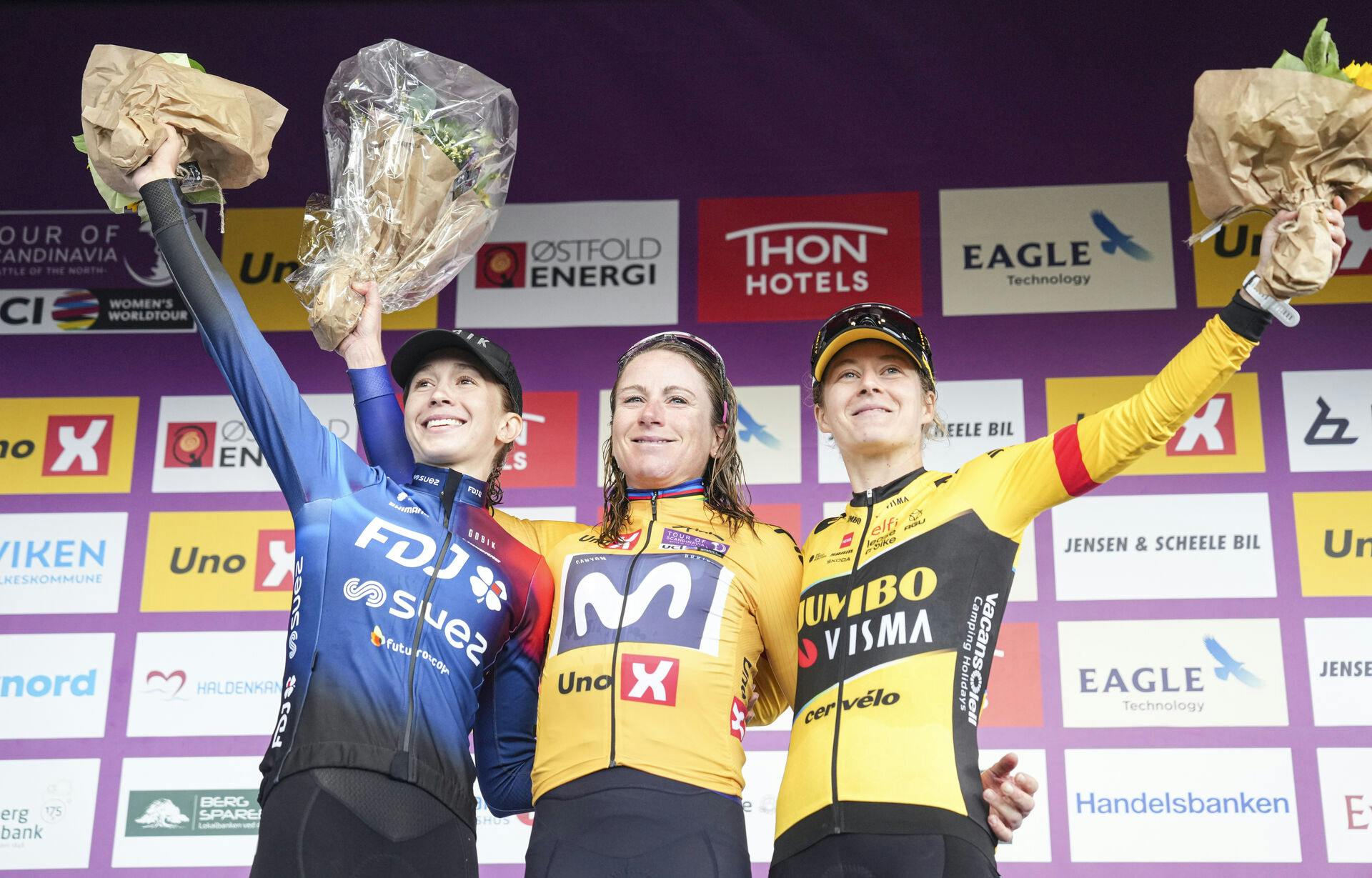 Cecilie Ludwig Uttrup (til venstre) blev nummer to i Tour of Scandinavia sidste år efter hollandske Ennemiek van Vleuten. I 2022 vandt hun første udgave af løbet.