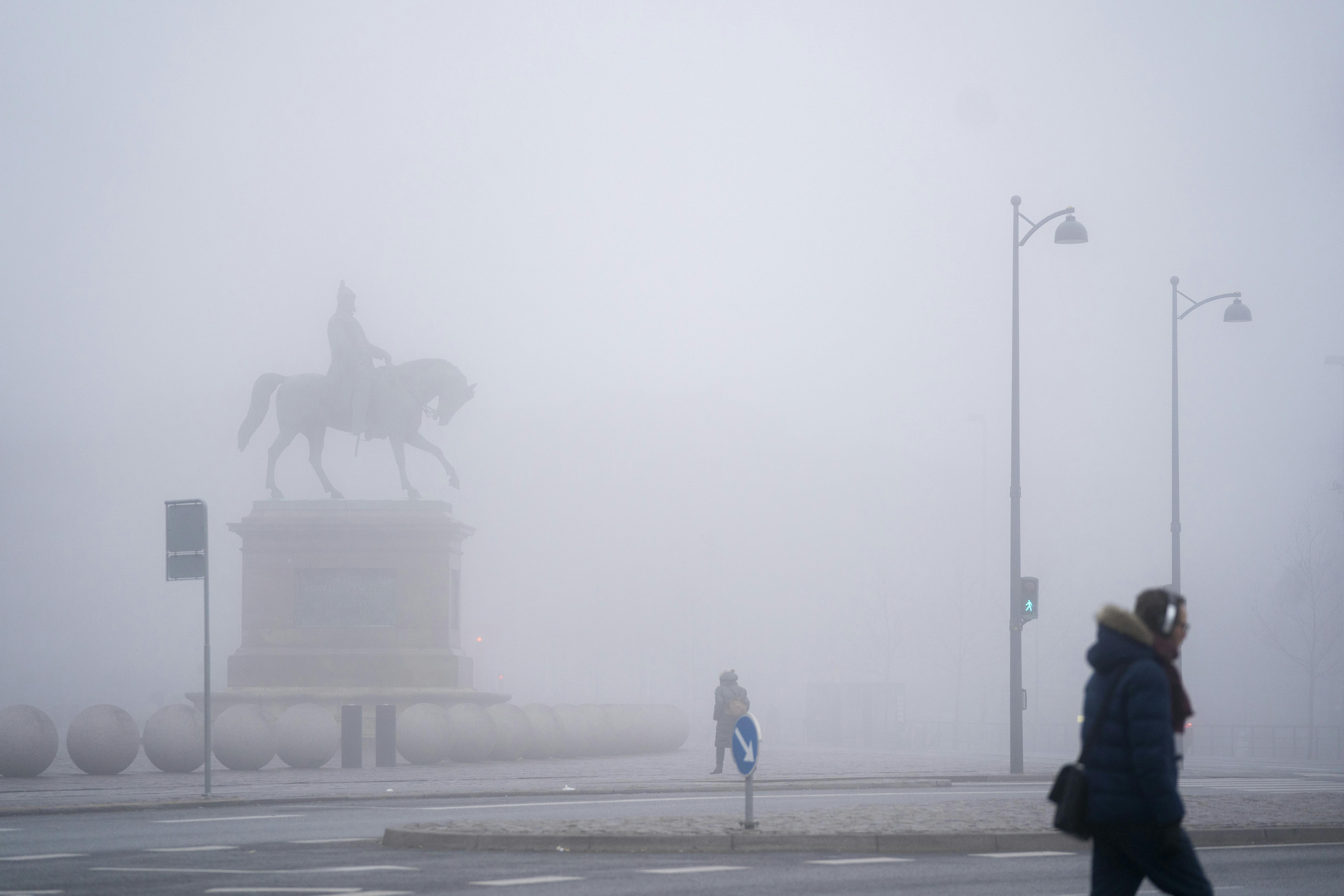 Tåge ved Christiansborg Slotsplads i København, fredag den 3. marts 2023.. (Foto: Ida Marie Odgaard/Ritzau Scanpix)