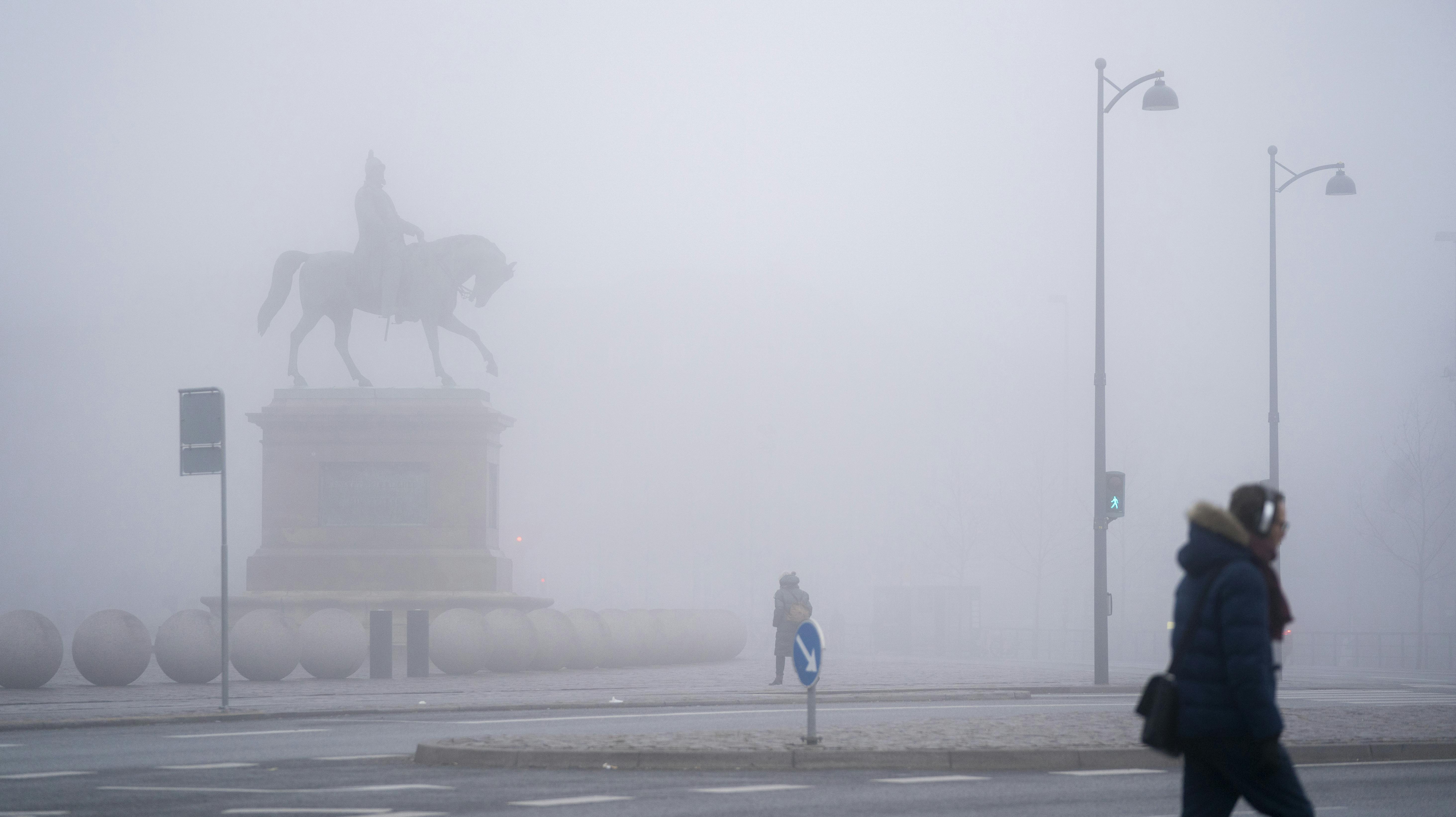 Tåge ved Christiansborg Slotsplads i København, fredag den 3. marts 2023.. (Foto: Ida Marie Odgaard/Ritzau Scanpix)