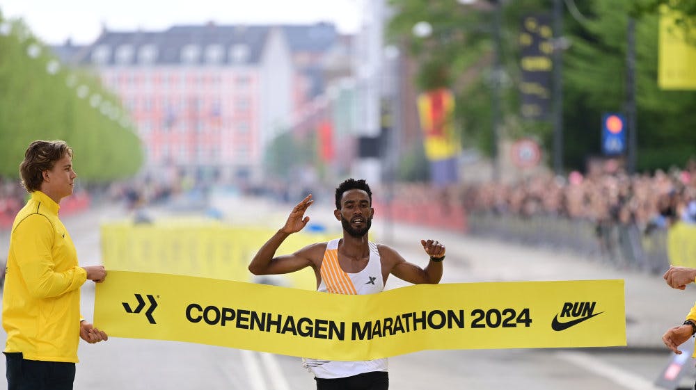 Abdi Ali Gelelchu viste enorm stabilitet og udholdenhed, da han triumferede i Copenhagen Marathon. 