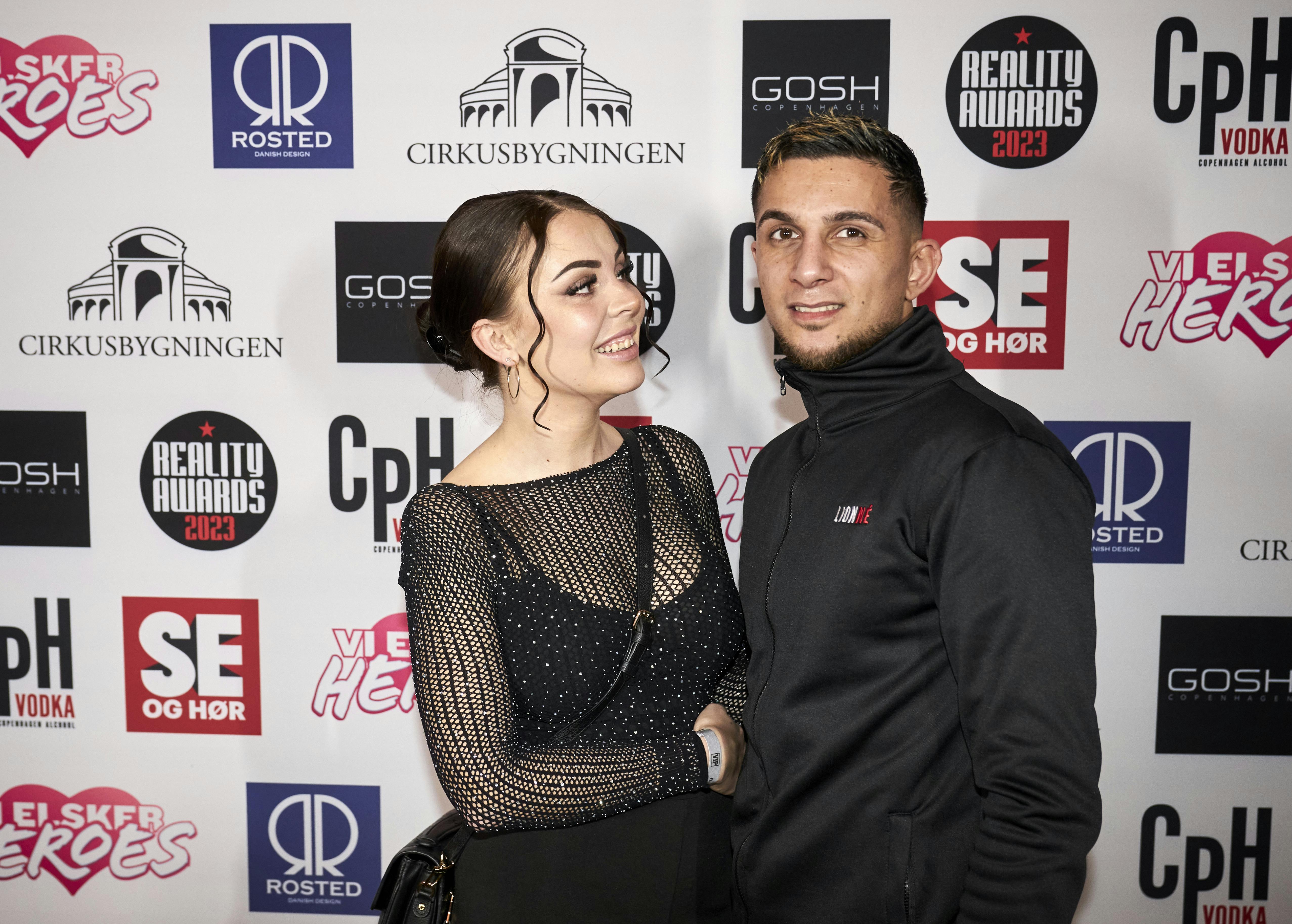 Her ses parret til Reality Awards i januar 2023. 