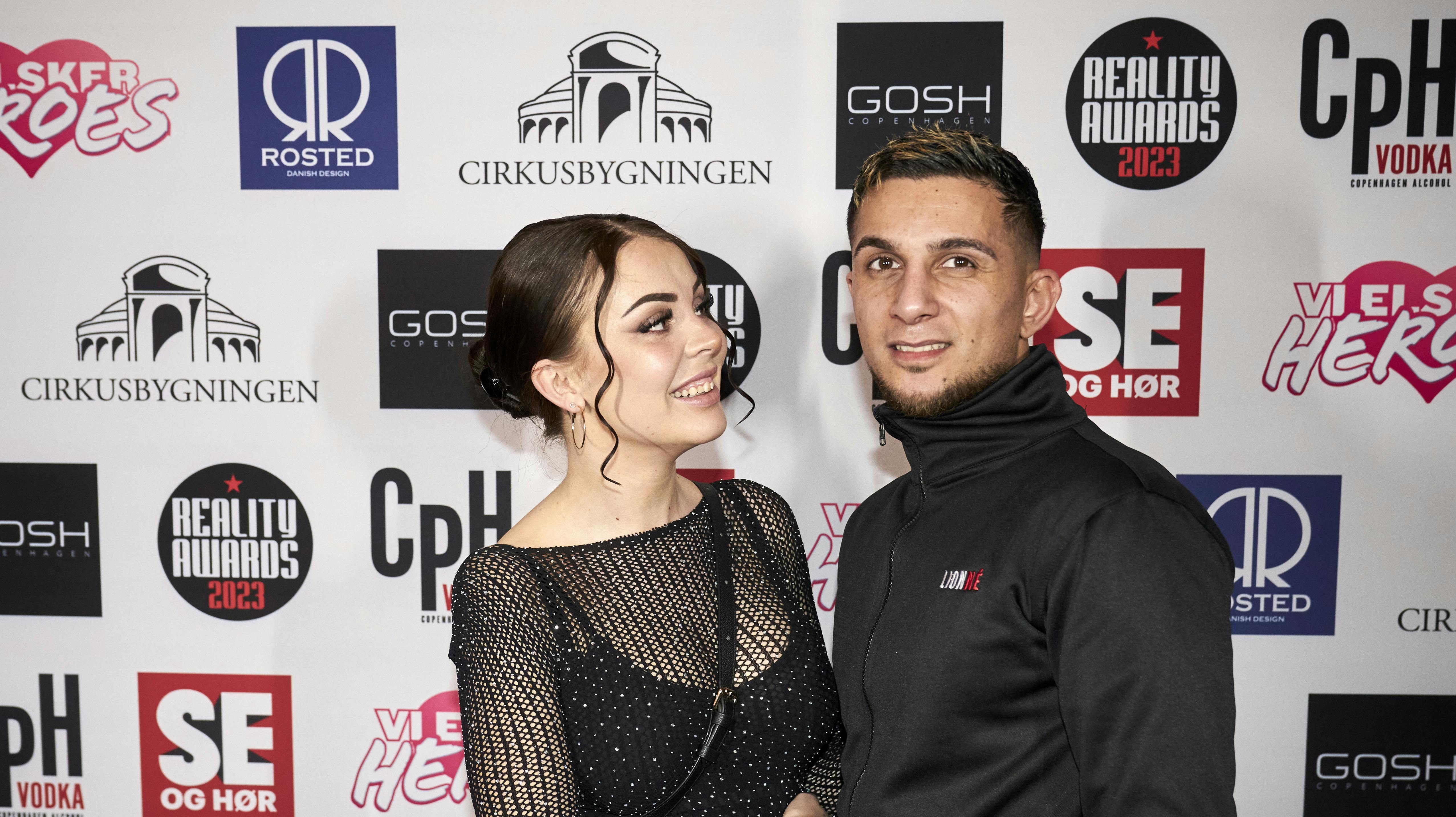 Her ses parret til Reality Awards i januar 2023.