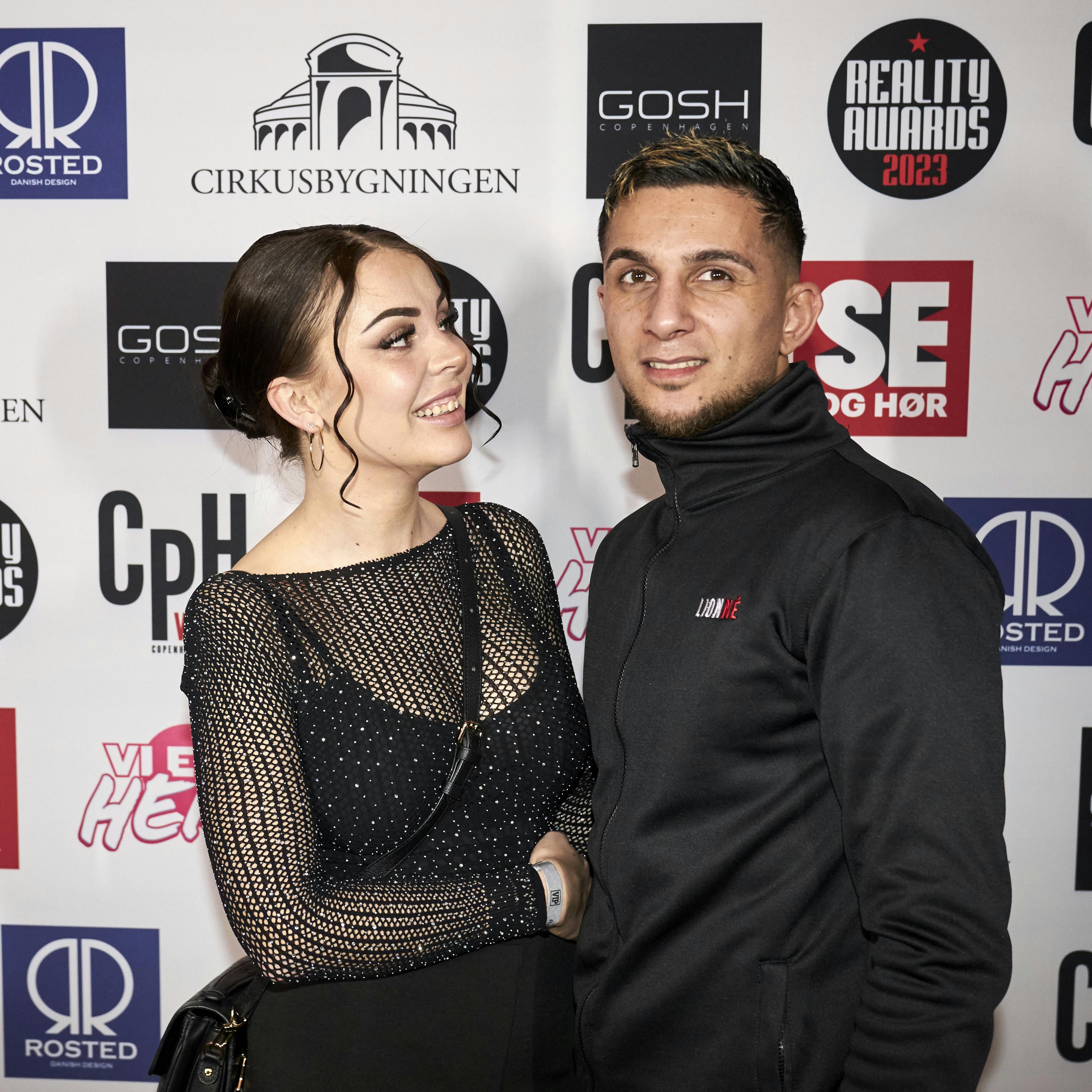 Her ses parret til Reality Awards i januar 2023.