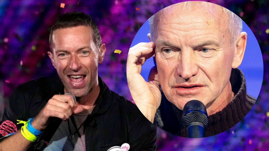 Chris Martin fra Coldplay og Sting.