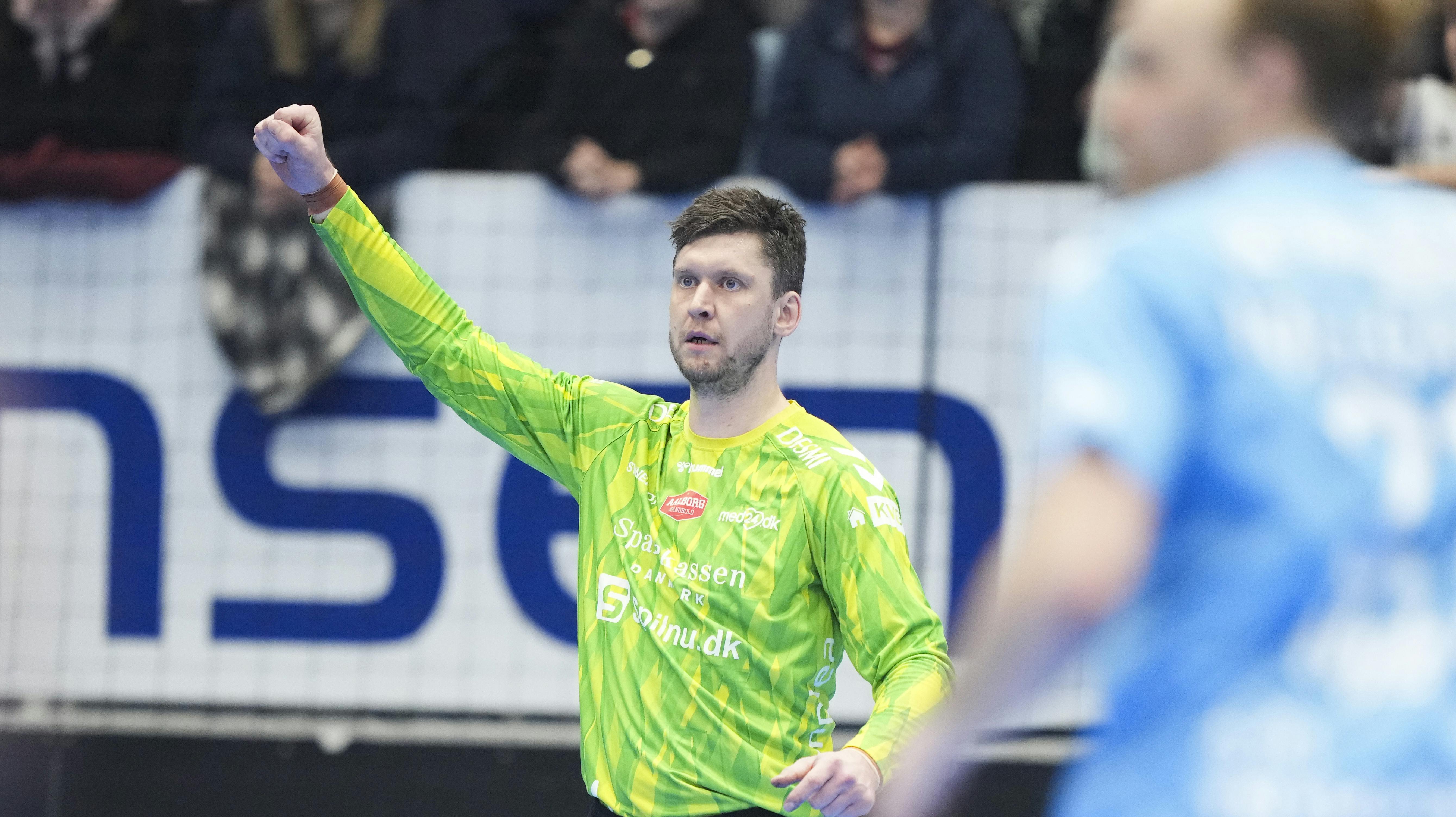 Landsholdskeeperen Niklas Landin har problemer med nethinden i sit højre øje og går glip af den første DM-semifinale mod Skjern. (Arkivfoto).
