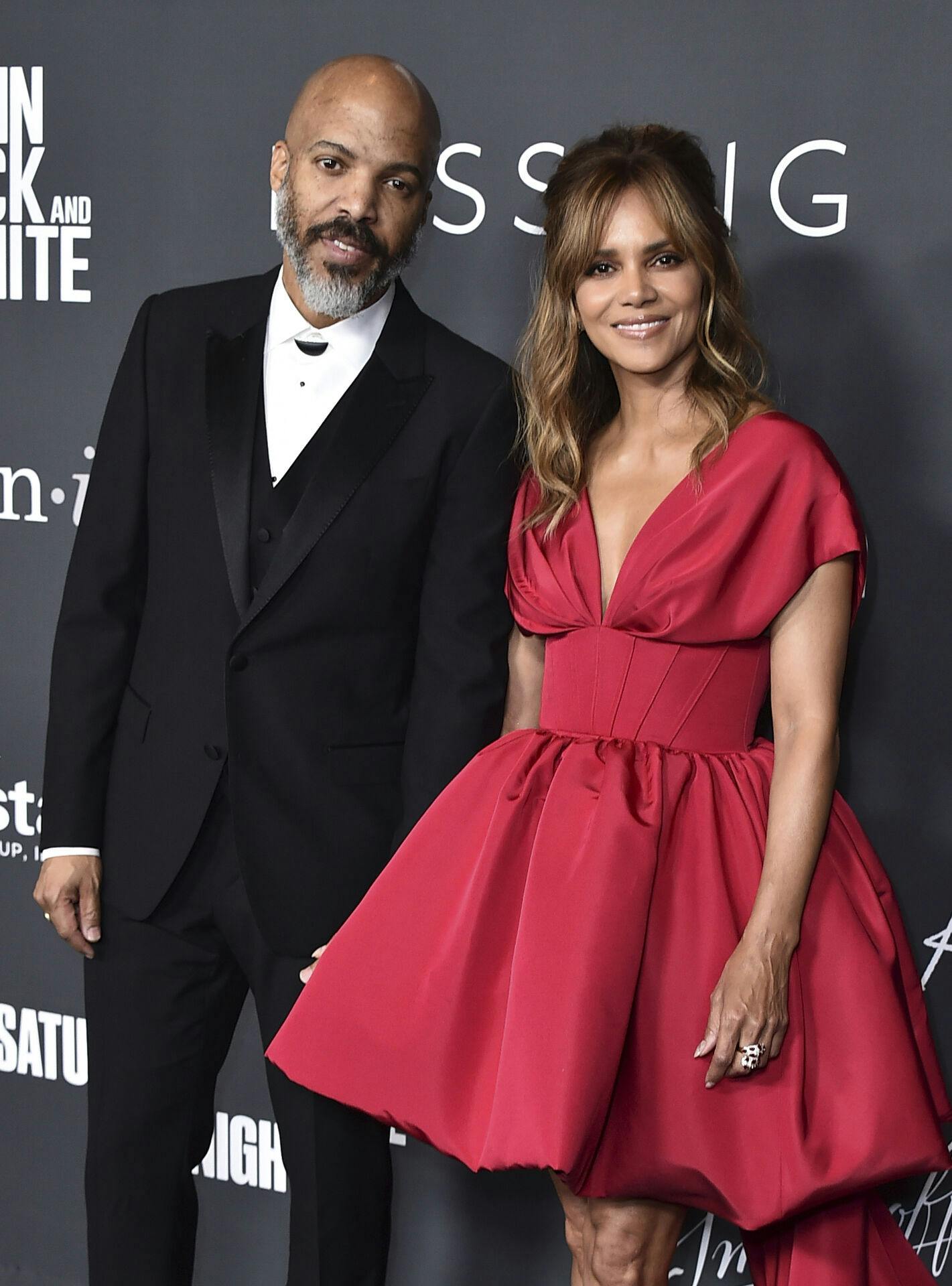 Halle Berry, right, and Van Hunt arrive at the fourth annual Celebration of Black Cinema & Television at the Fairmont Century Plaza Hotel on Monday, Dec. 6, 2021, in Los Angeles. (Photo by Jordan Strauss/Invision/AP)