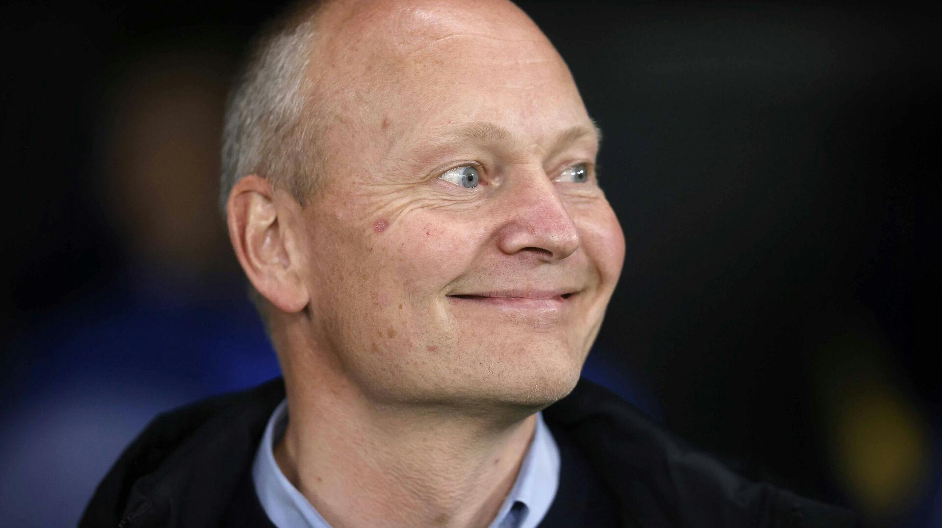 Superligafodbold på Brøndby Stadion: Brøndby – AaB. Brøndbys cheftræner Niels Frederiksen.