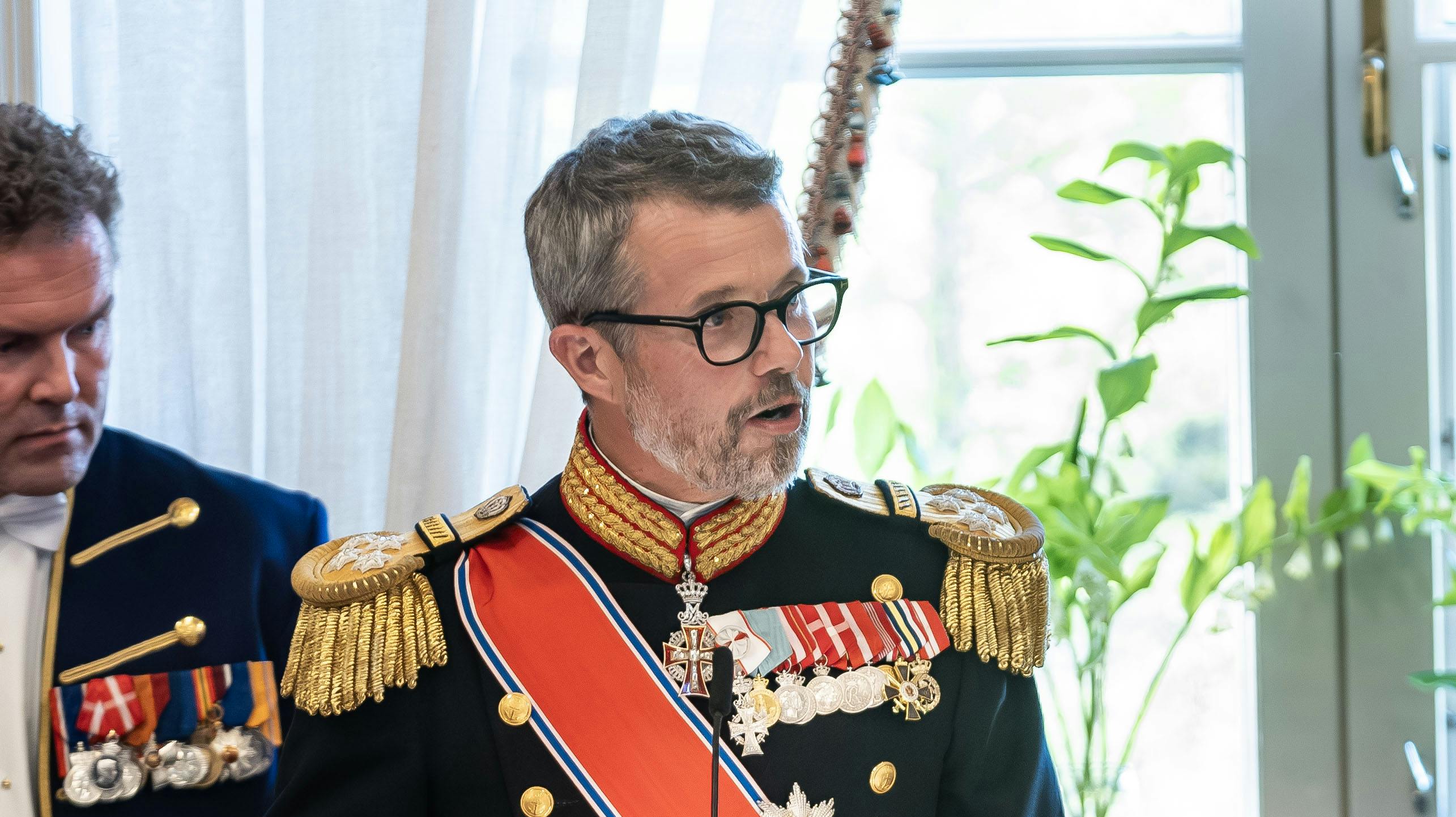 OPGAVE: Kongeparret på statsbesøg i Norge.Gallamiddag - talerneSTED: Kongeslottet, OsloJOURNALIST: Ulrik Ulriksen og Marianne SingerFOTOGRAF: Hanne JuulDATO: 20240514