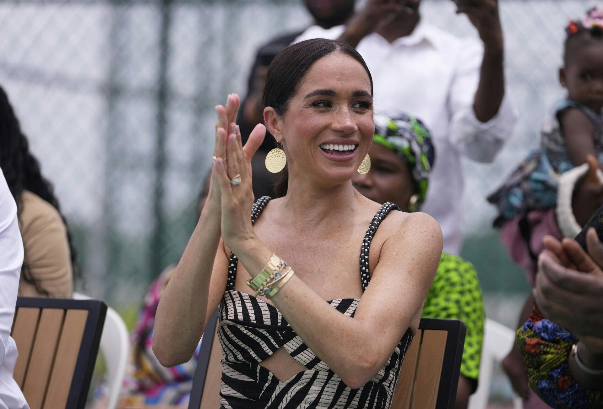 Meghan Markle i Abuja, Nigeria lørdag.