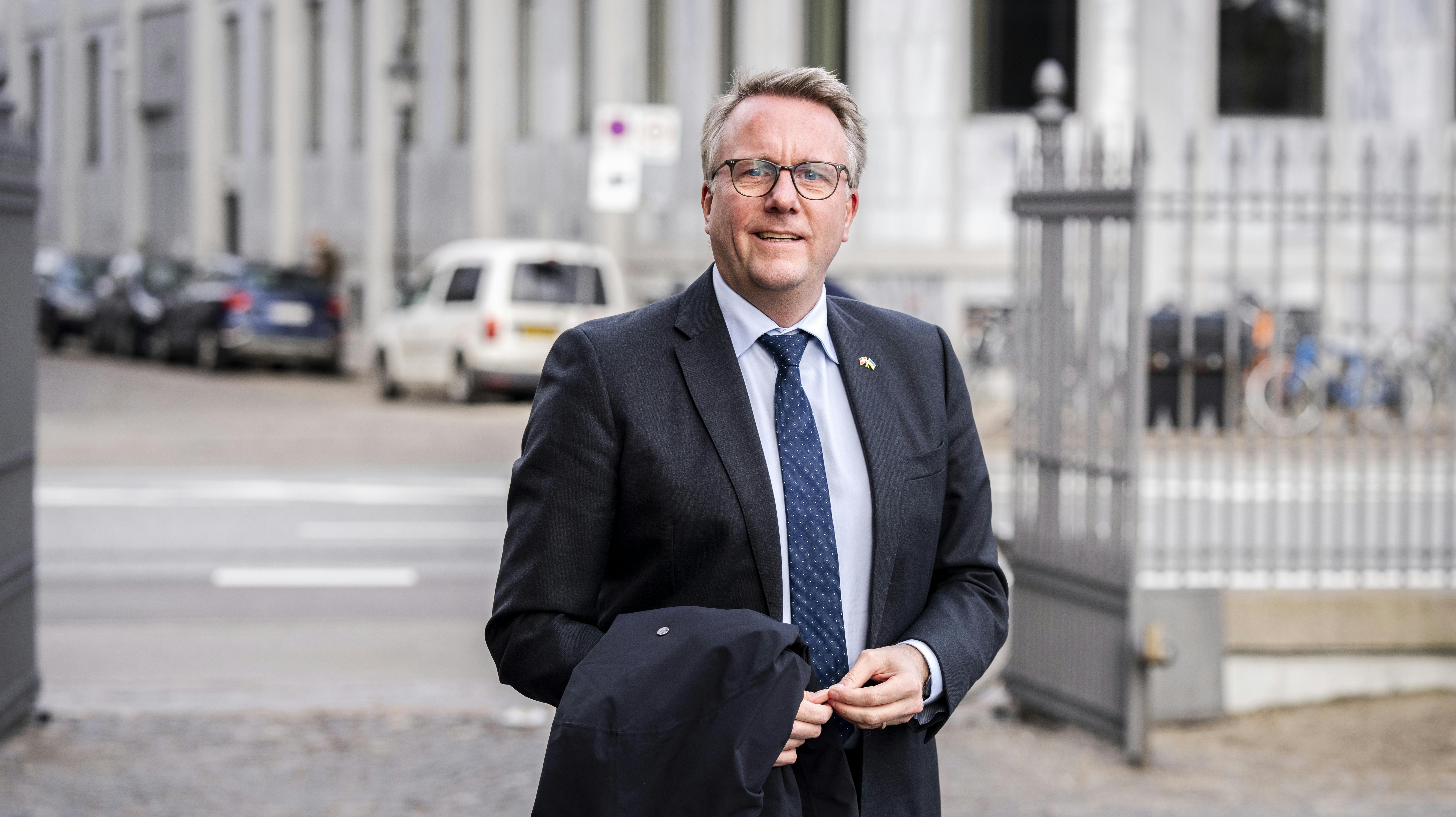 Erhvervsminister Morten Bødskov (S) ankommer til en fredsgudstjeneste i anledning af to-årsdagen for invasionen i Ukraine, Holmens Kirke i København, fredag den 23. februar 2024.. (Foto: Ida Marie Odgaard/Ritzau Scanpix)