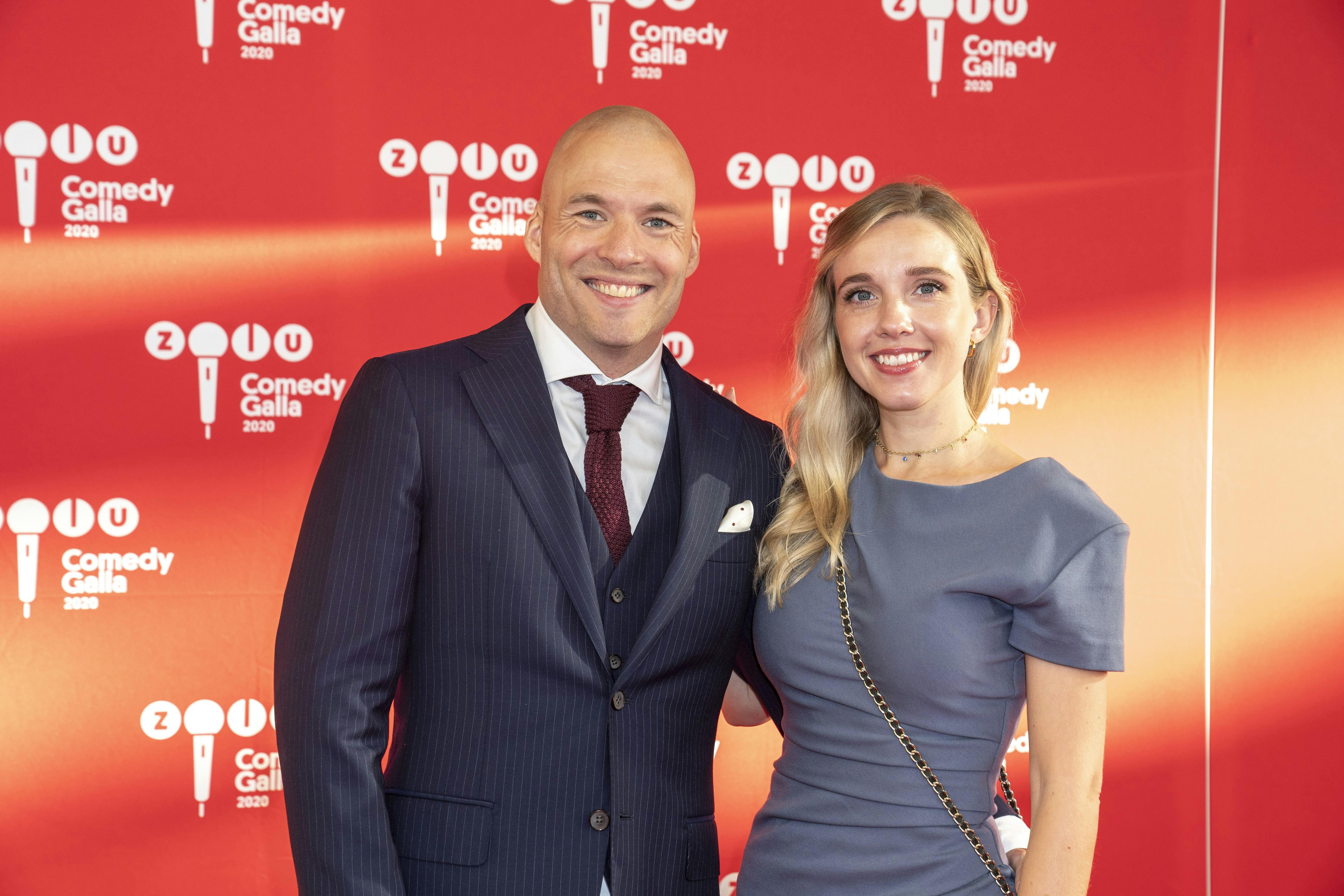Her ses Simon Talbot i 2020 med konen Katrine.