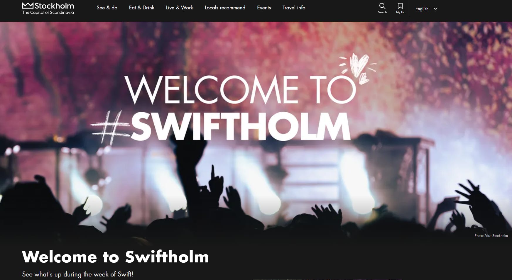 Den svenske hovedstad vrimler hele weekenden med Swifties.