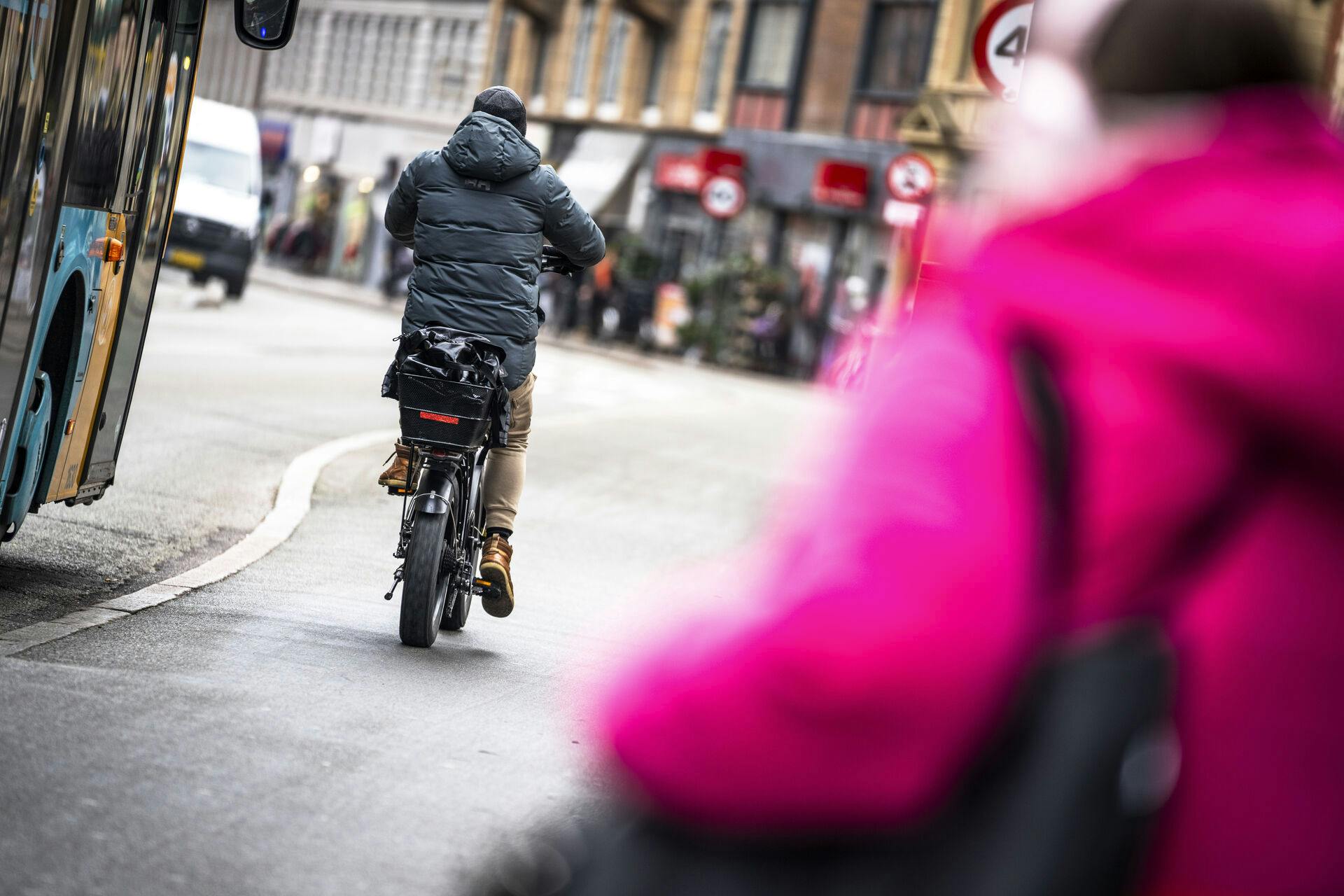 El-cykel på Nørregade i København, mandag den 27. november 2023. (Foto: Thomas Traasdahl/Ritzau Scanpix)