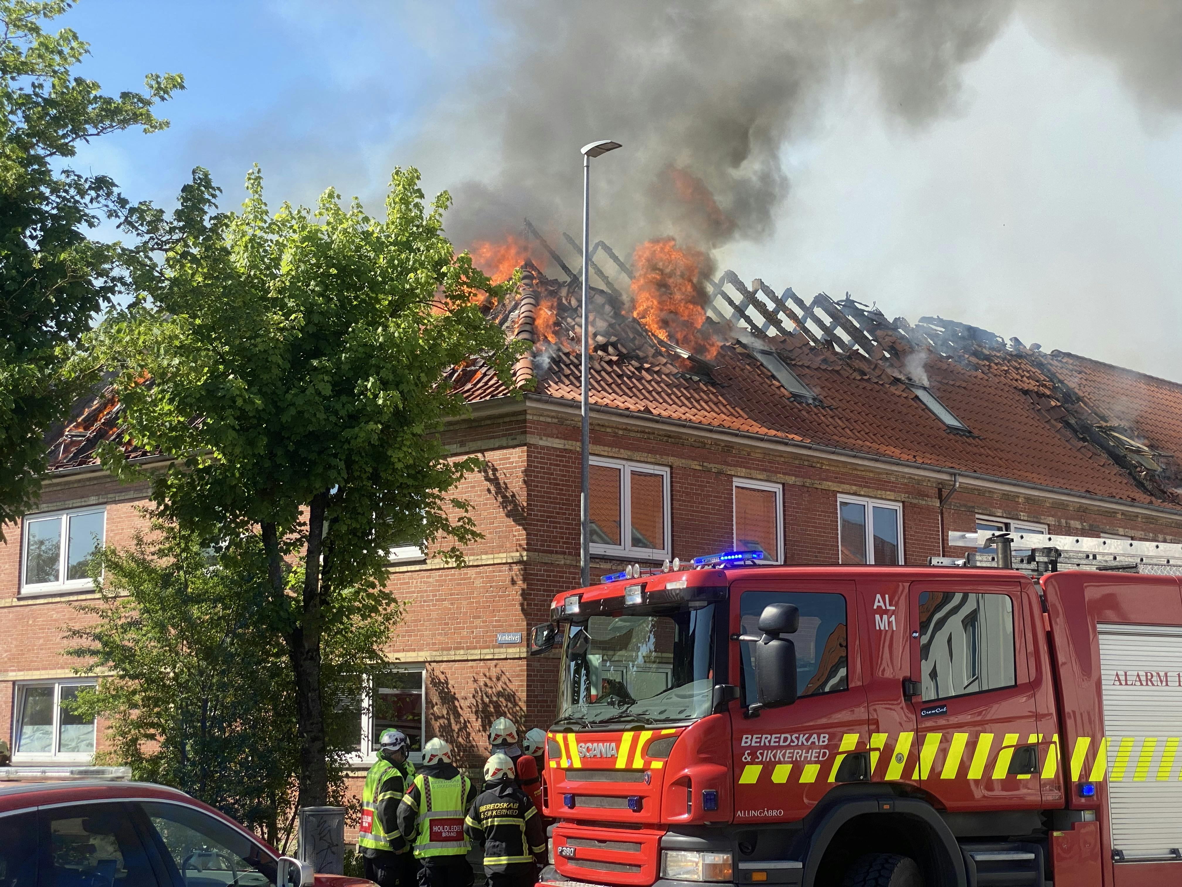 I øjeblikket er der brand i en ejendom i Randers.