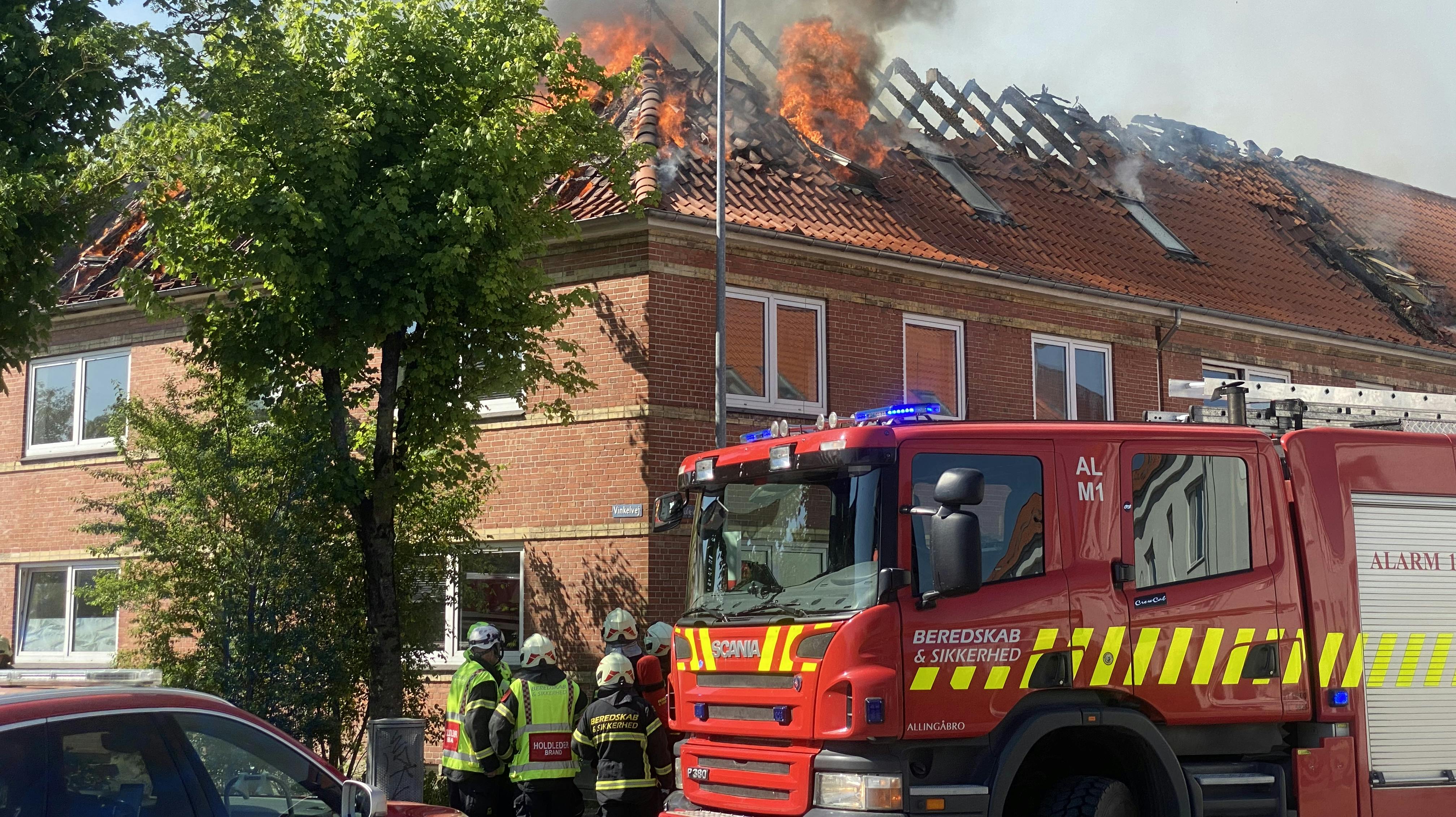 I øjeblikket er der brand i en ejendom i Randers.