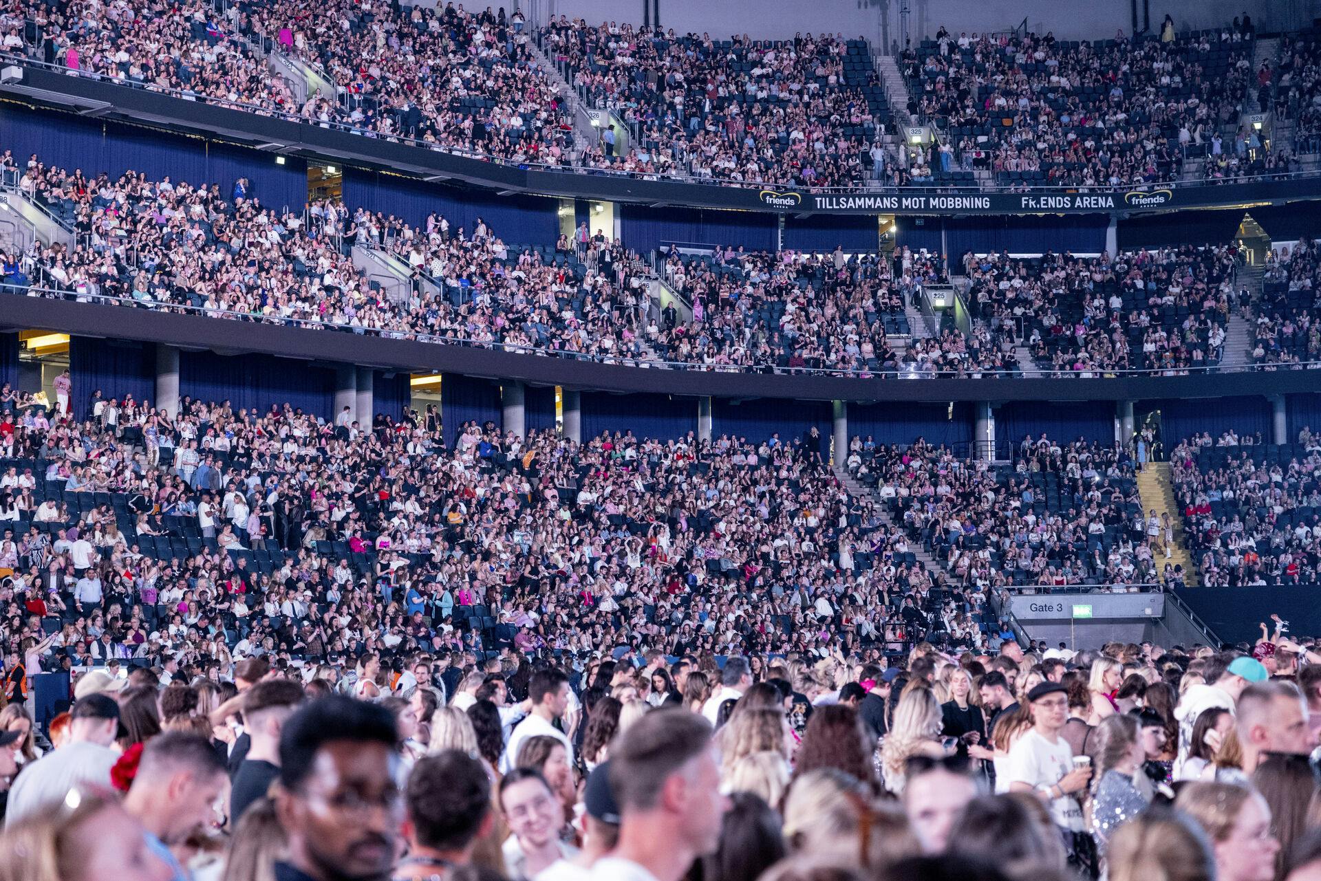 Fans fyldte den svenske Friends Arena op både fredag, lørdag og søndag.