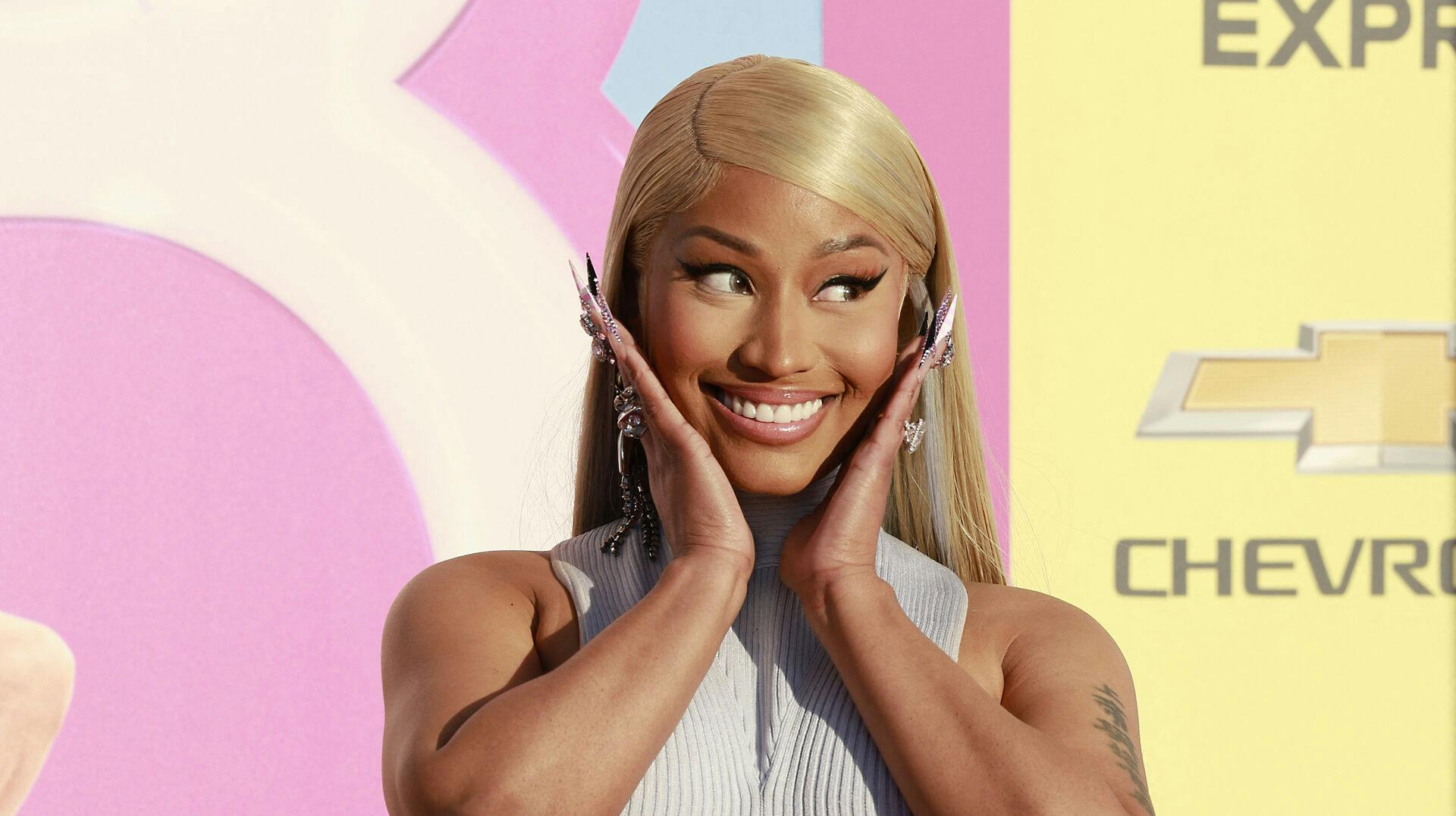 US rapper Nicki Minaj arrives for the world premiere of "Barbie" at the Shrine Auditorium in Los Angeles, on July 9, 2023. Michael Tran / AFP