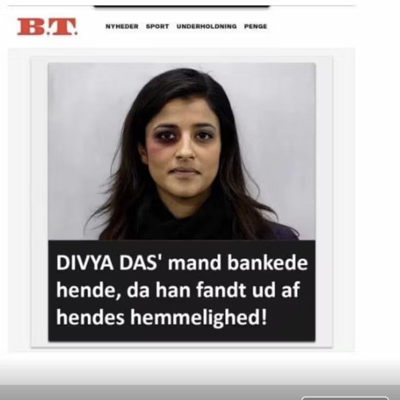 Divya Das' falske reklame så sådan her ud.
