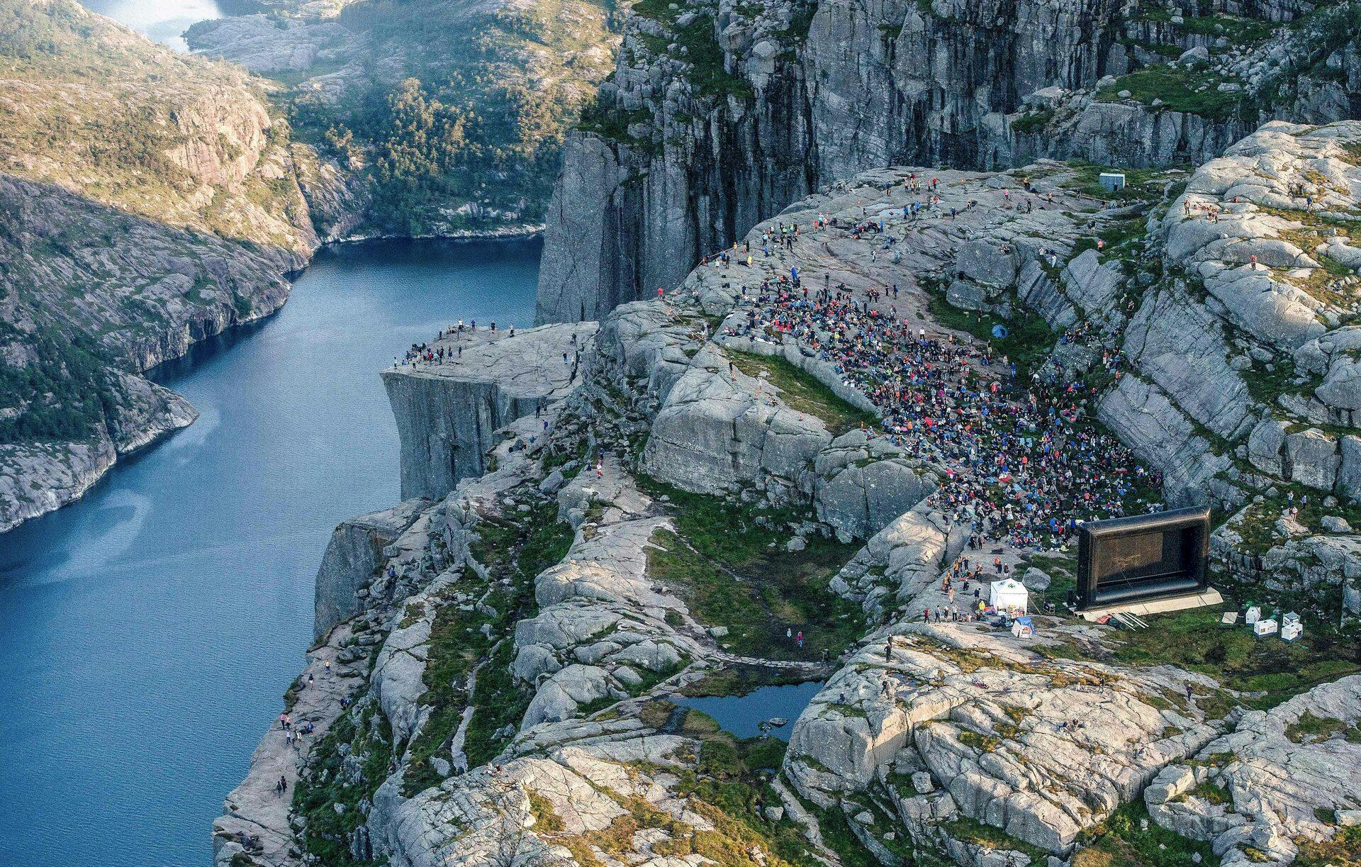 Preikestolen i Norge.