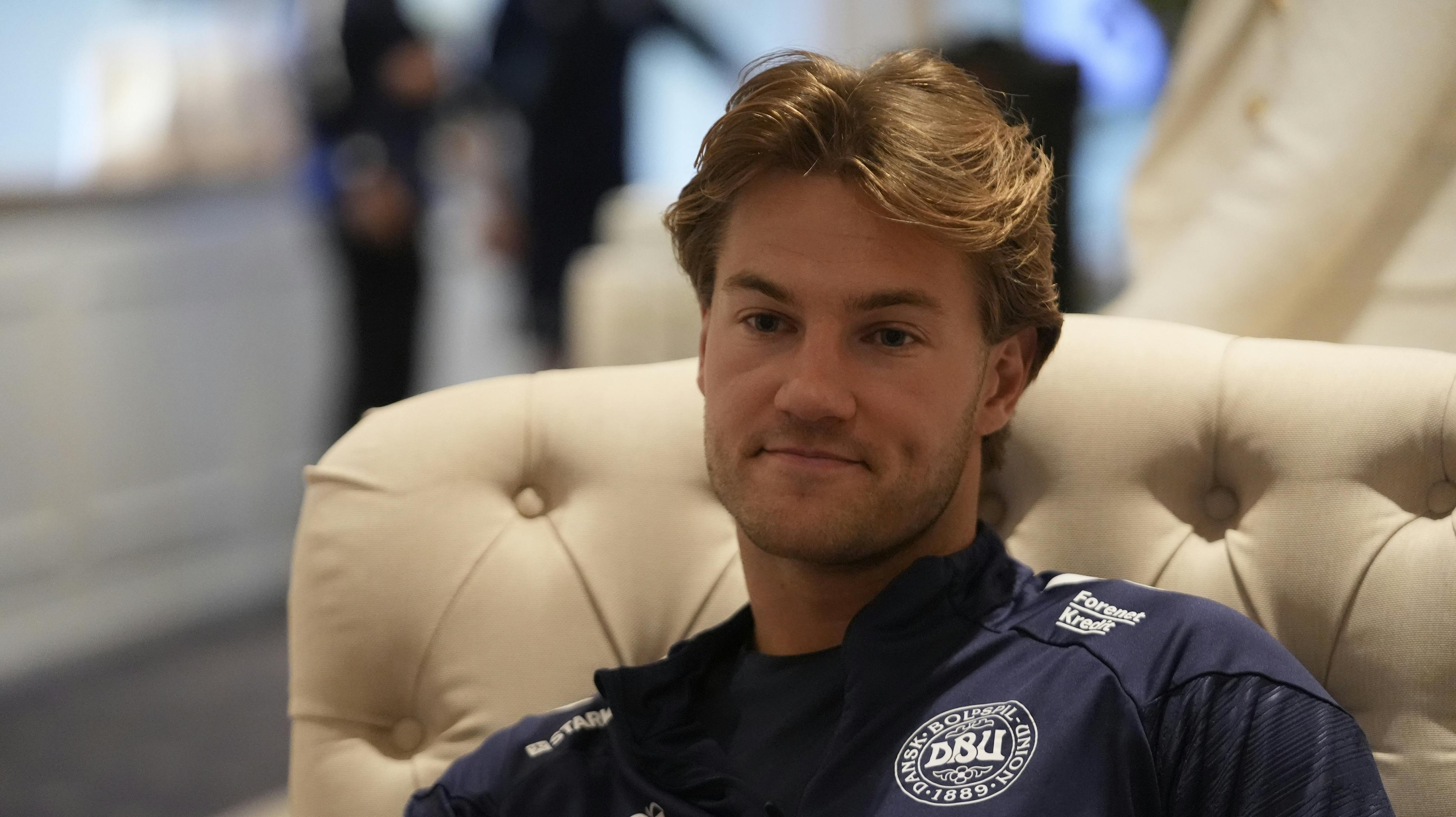 Joachim Andersen mødte mandag ind i landsholdslejren i Helsingør. 