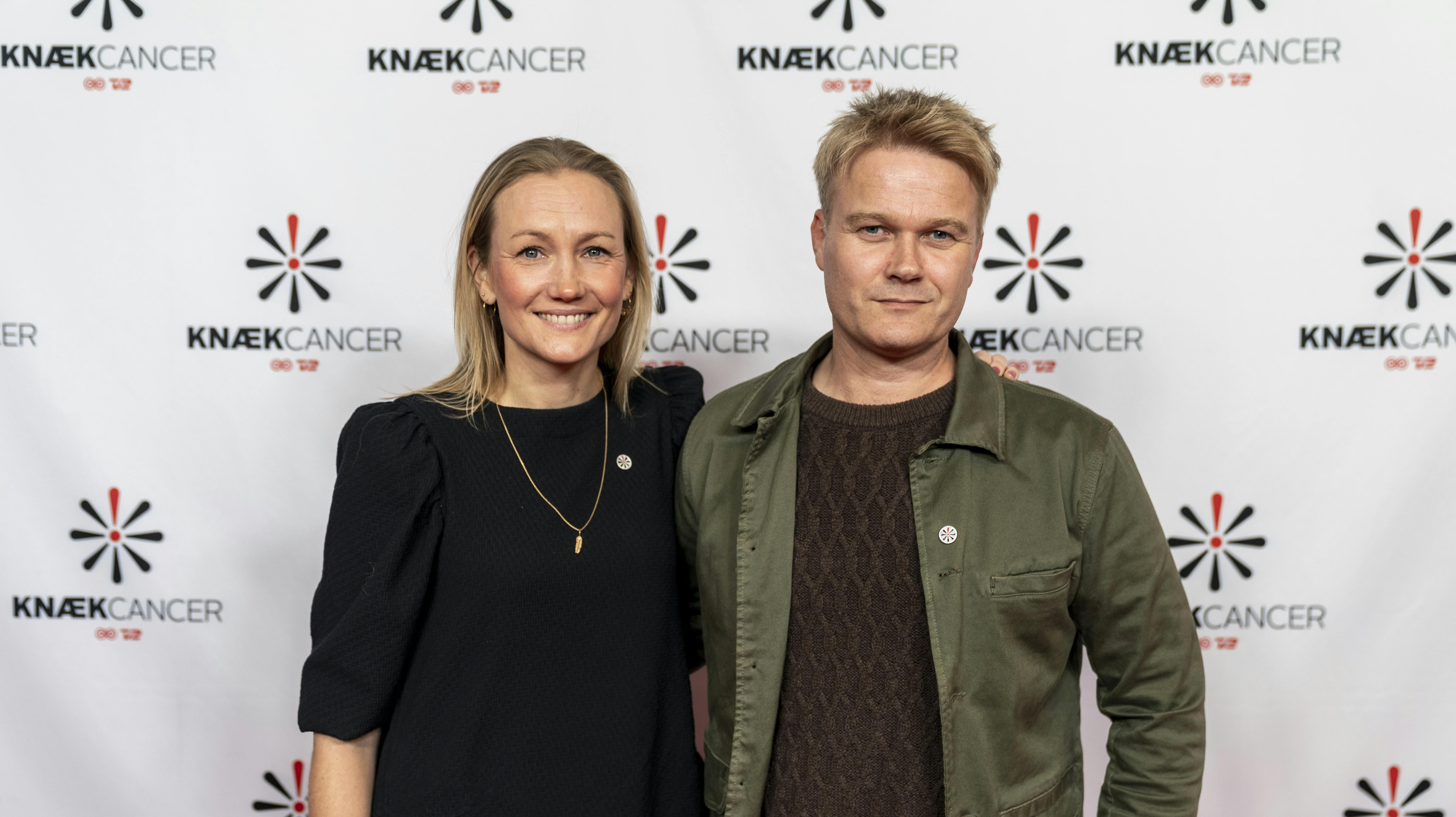 Sara Lygum og Christian Borregaard på den røde løber til TV 2's årlige Knæk Cancer show. Lørdag 30. oktober 2021.
