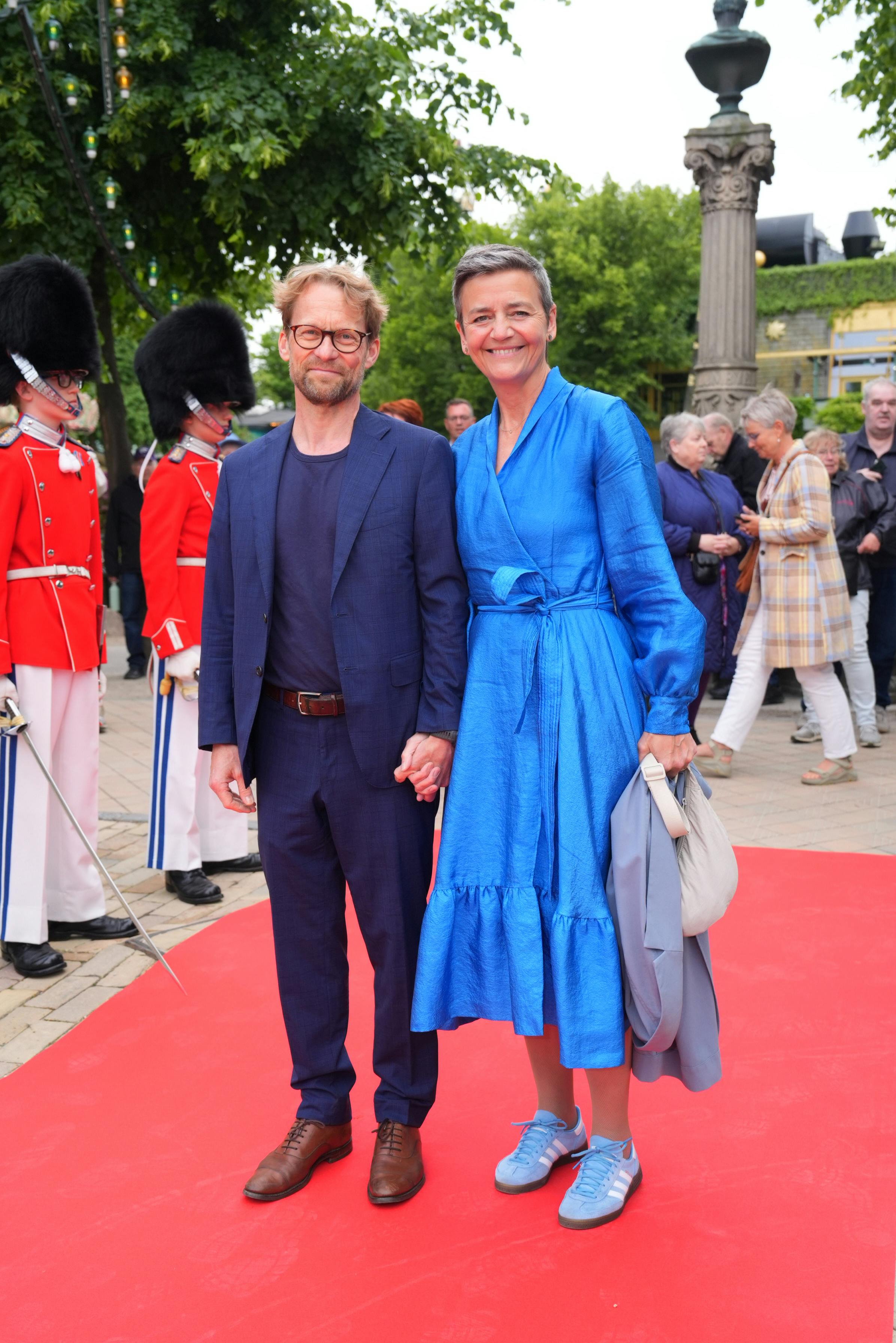 Margrethe Vestager og manden Thomas Jensen.