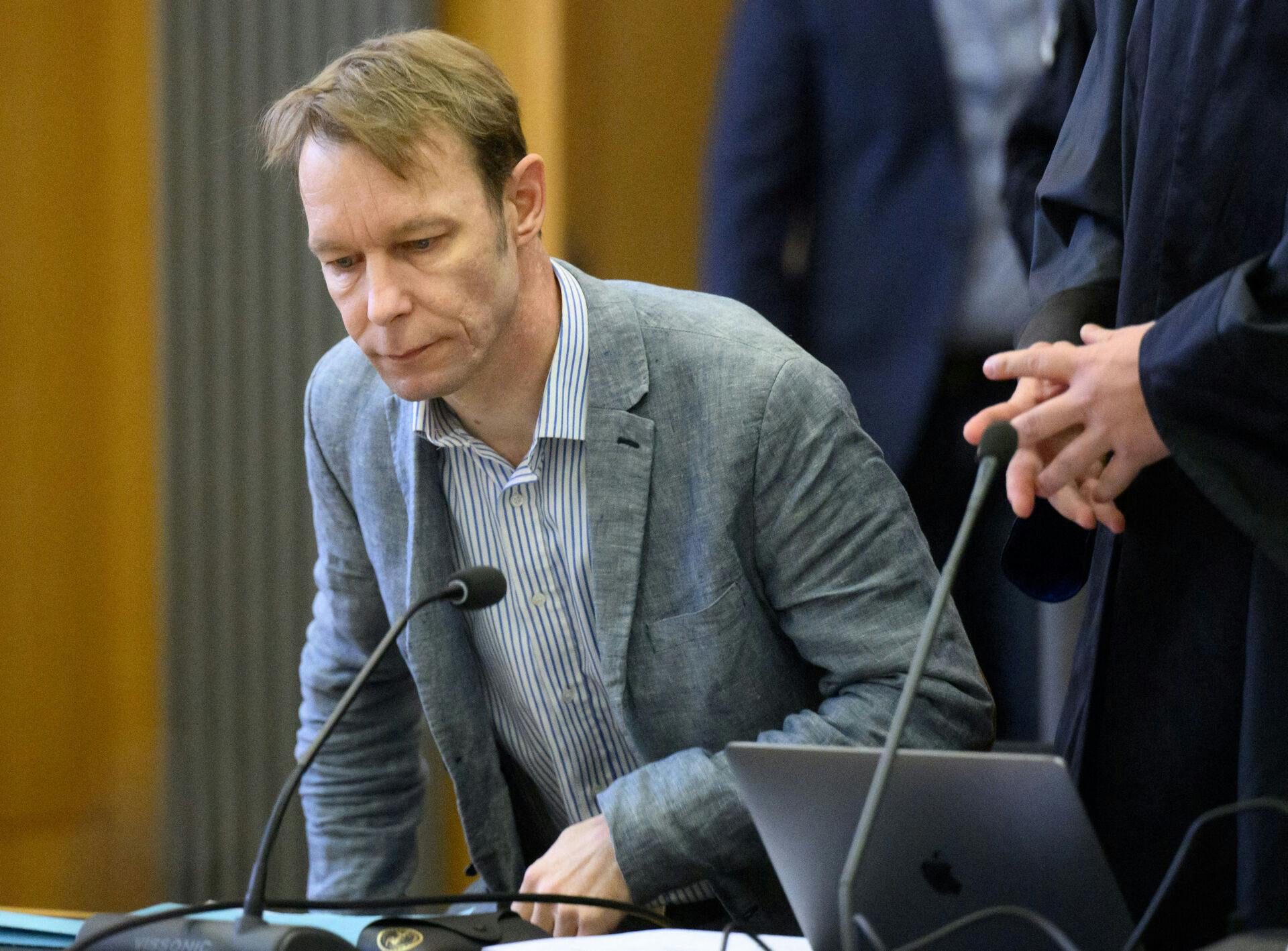 A man, a suspect in the disappearance of British toddler Madeleine McCann in Portugal, arrives at his trial on unrelated sexual assault charges in Braunschweig, Germany, April 3, 2024. Christian B., is charged with three counts of aggravated rape and two counts of sexual abuse of children in Portugal between December 12, 2000, and June 11, 2017. Julian Stratenschulte/Pool via REUTERS REFILE - CORRECTING "WALKS TO ATTEND" TO "ARRIVES"
