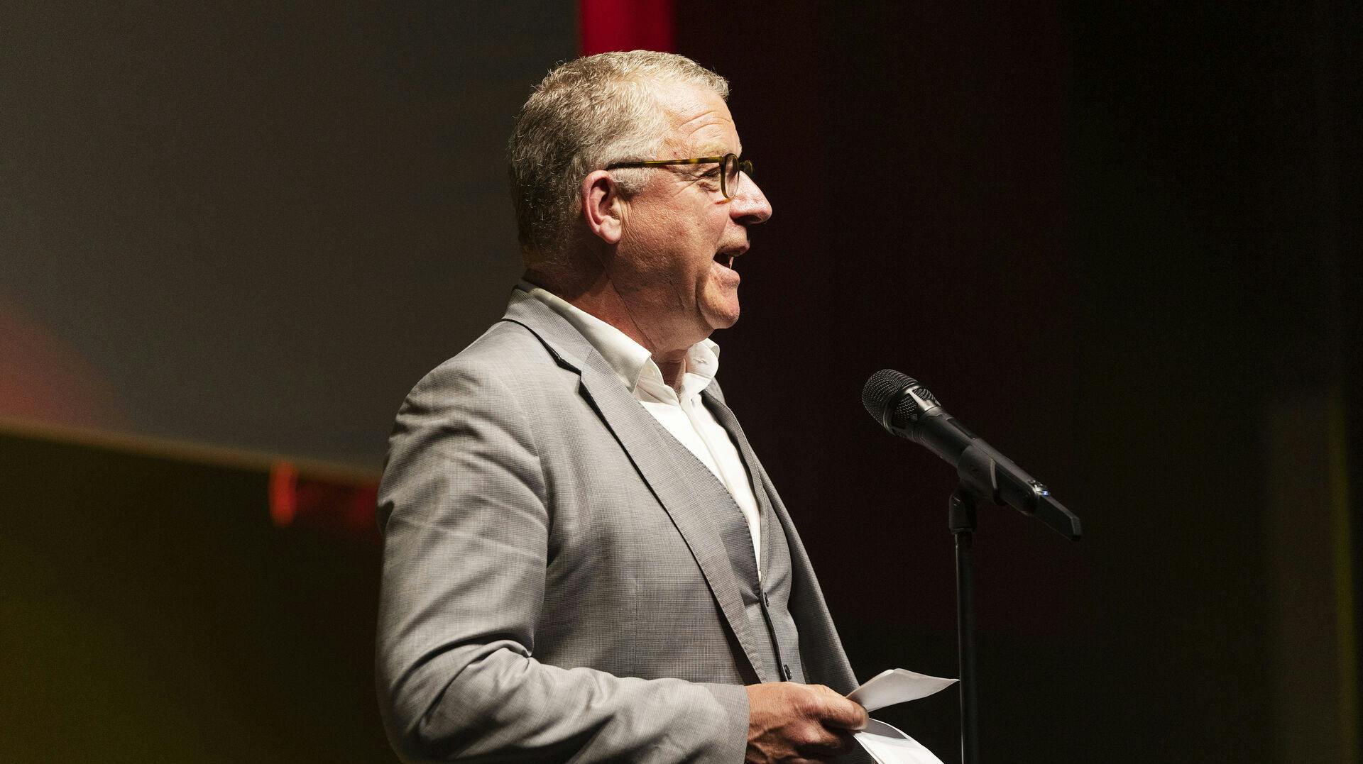 Teaterdirektør Lars Sennels. Uddeling af Årets Reumert 2021 i Teater- og Musikhuset ODEON i Odense, søndag den 6. juni 2021.. (Foto: Claus Bech/Ritzau Scanpix)