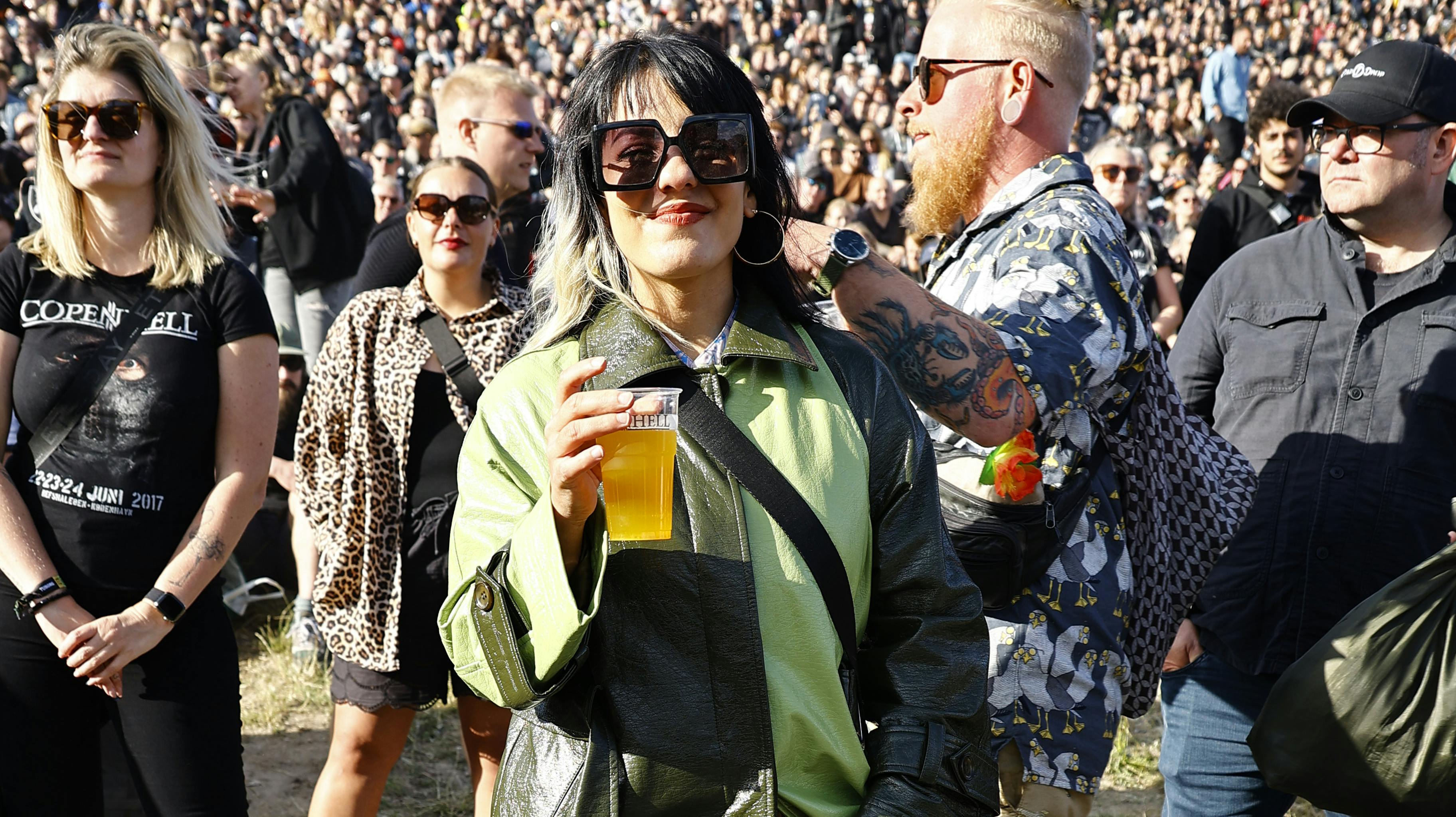 Ihan Haydar på Copenhell med en kold fadbame.