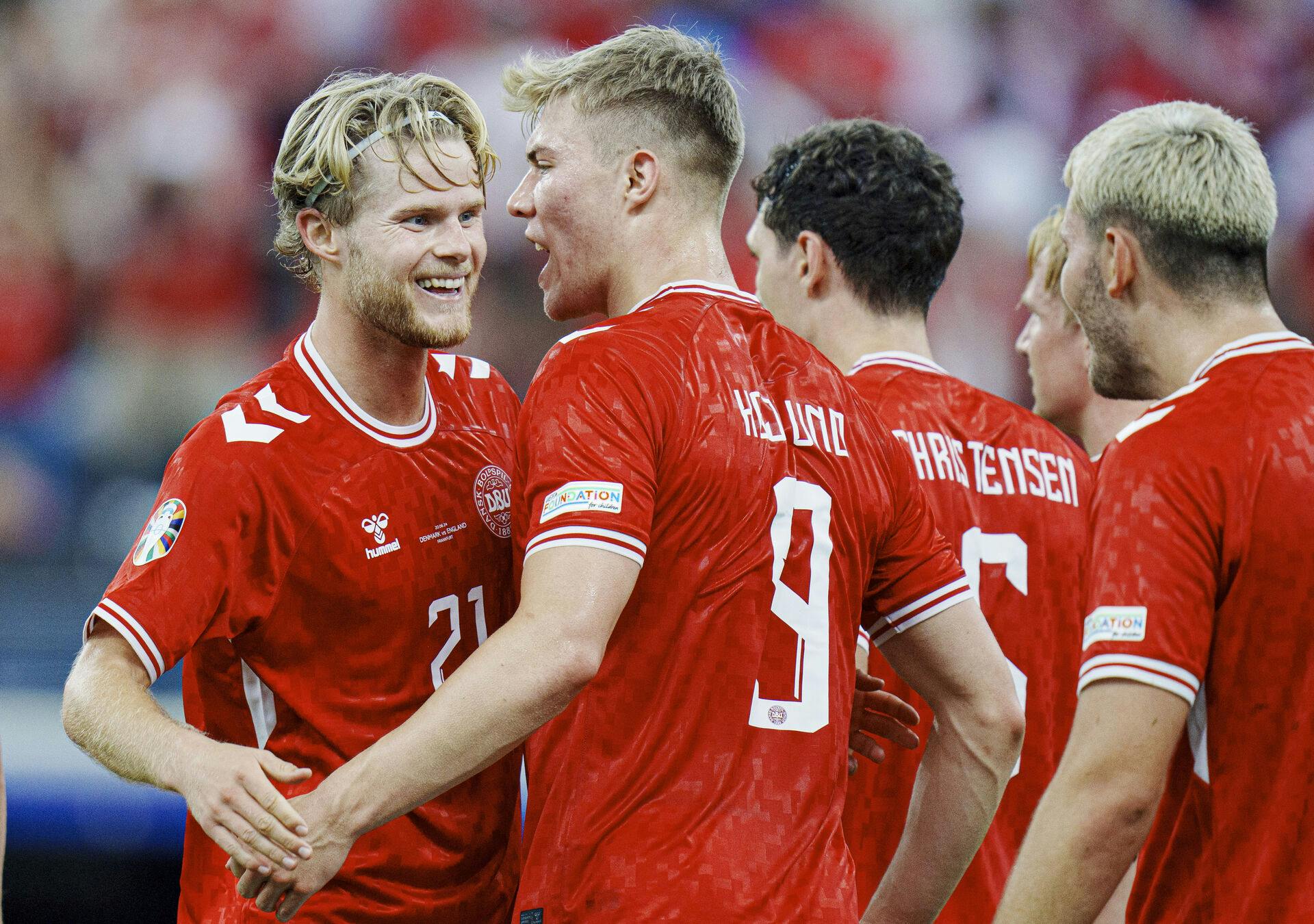 Morten Hjulmand scorede Danmarks eneste mål.&nbsp;