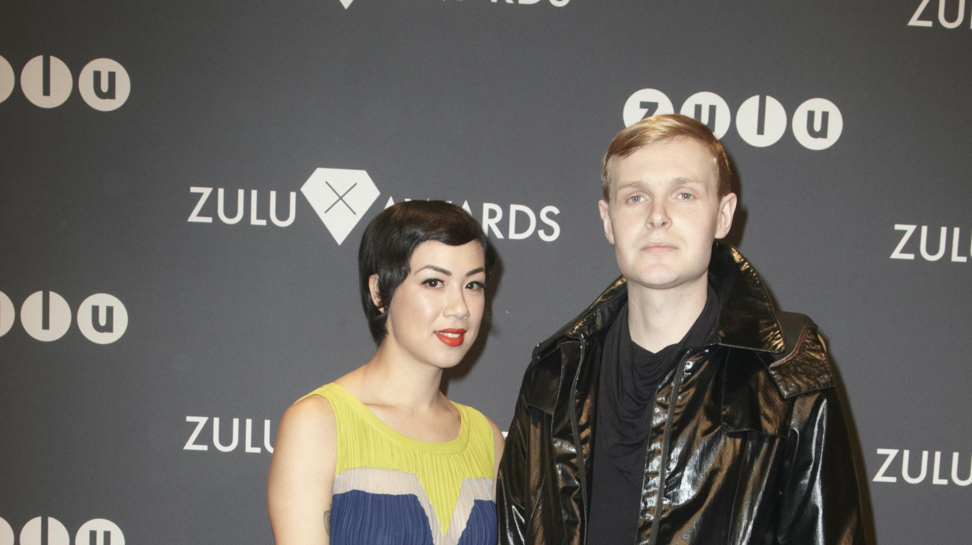 Niels Brandt og hustruen Dina sammen til "Zulu Awards" 2012 i Forum i København.